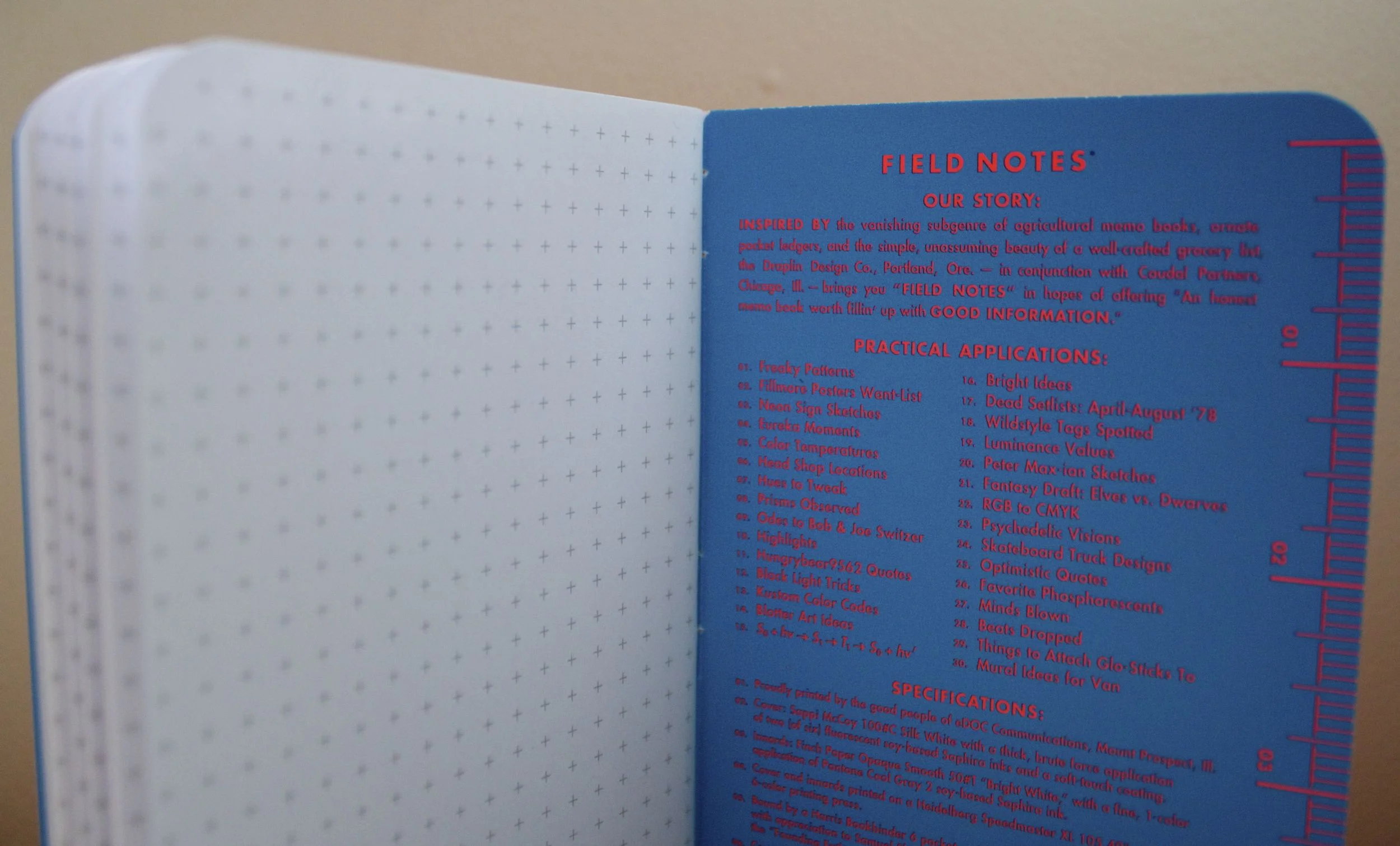 Inside of the orange Unexposed edition