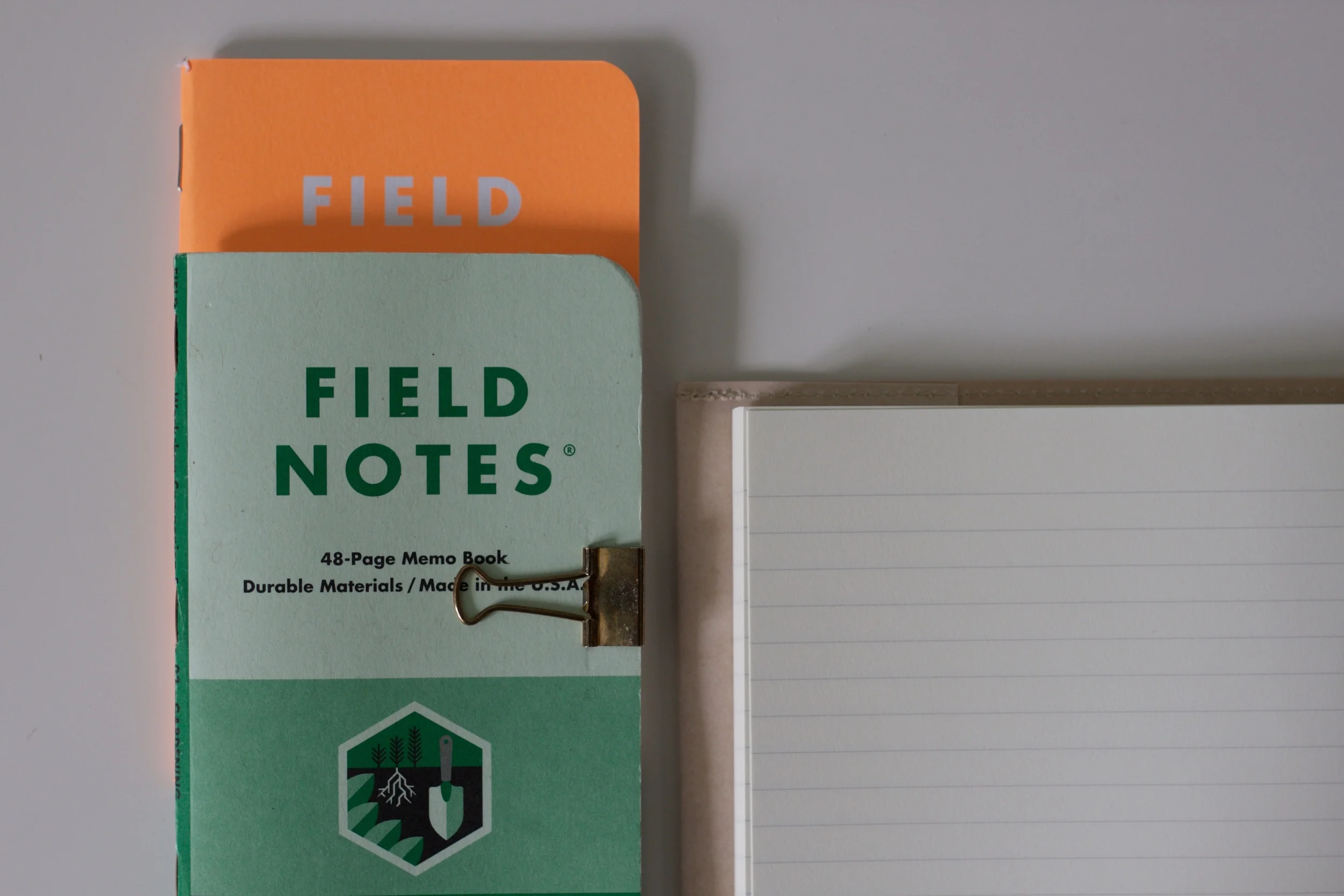 Field Notes Workshop Companion secured with a Marks Clip 