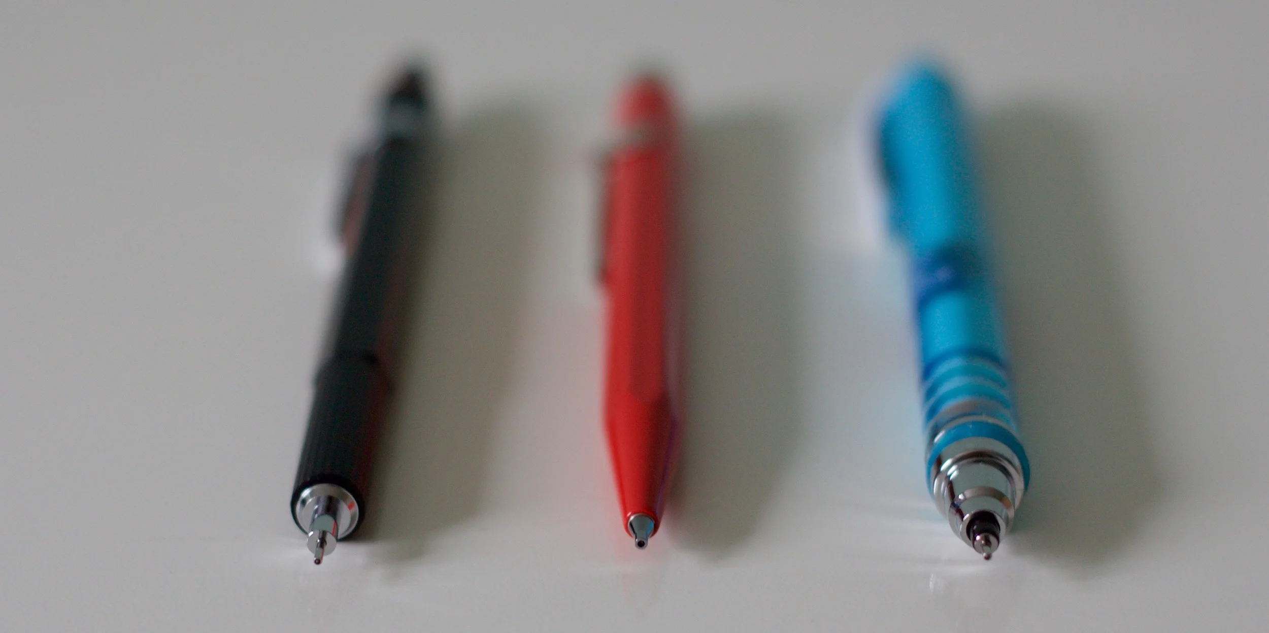 More tapering on the Caran d'Ache than my other mechanical pencils