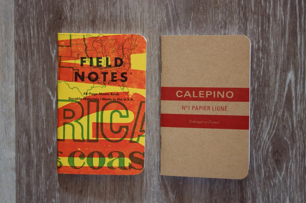 Field Notes side by side with the Calepino pocket notebook