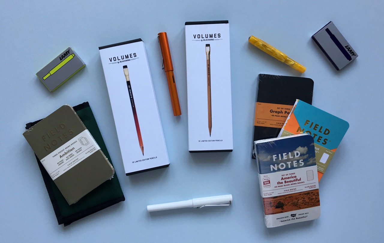 A selection of limited edition stationery items 