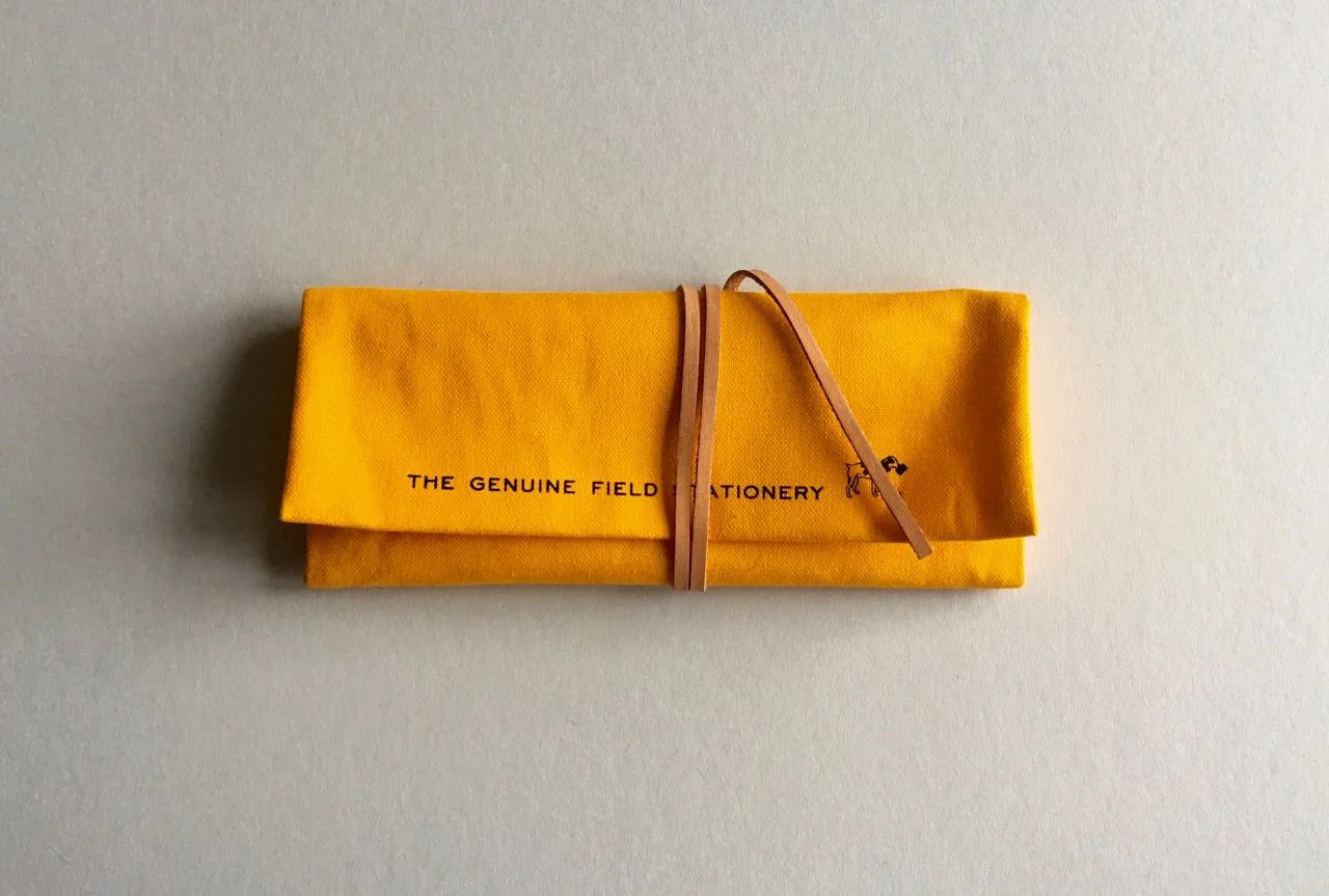 My minimal carry view, and the only visible branding on the pen roll