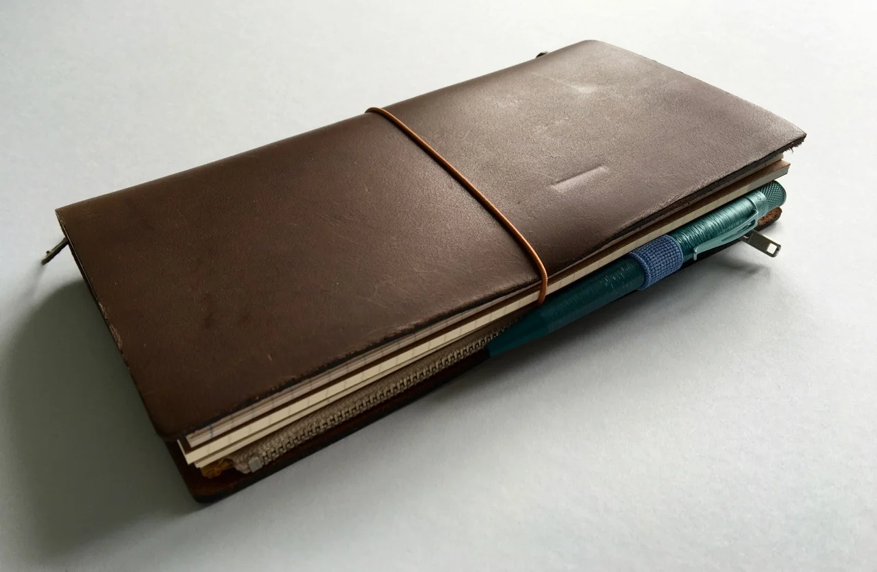 The Ocean Slim Tornado used in my Leuchtturm1917 pen look in my Travelers Notebook