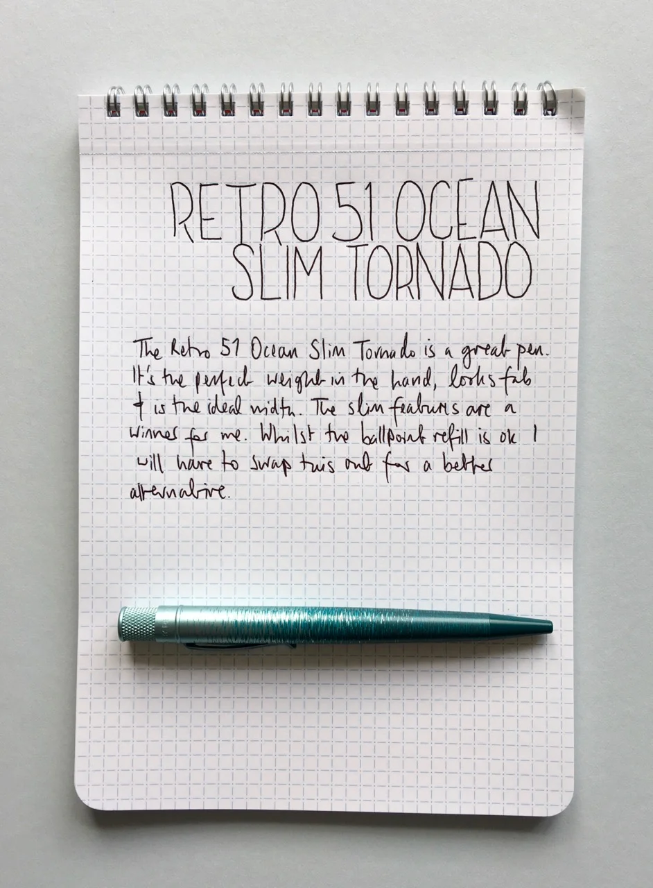 A written review using the Schmidt REF71 refill