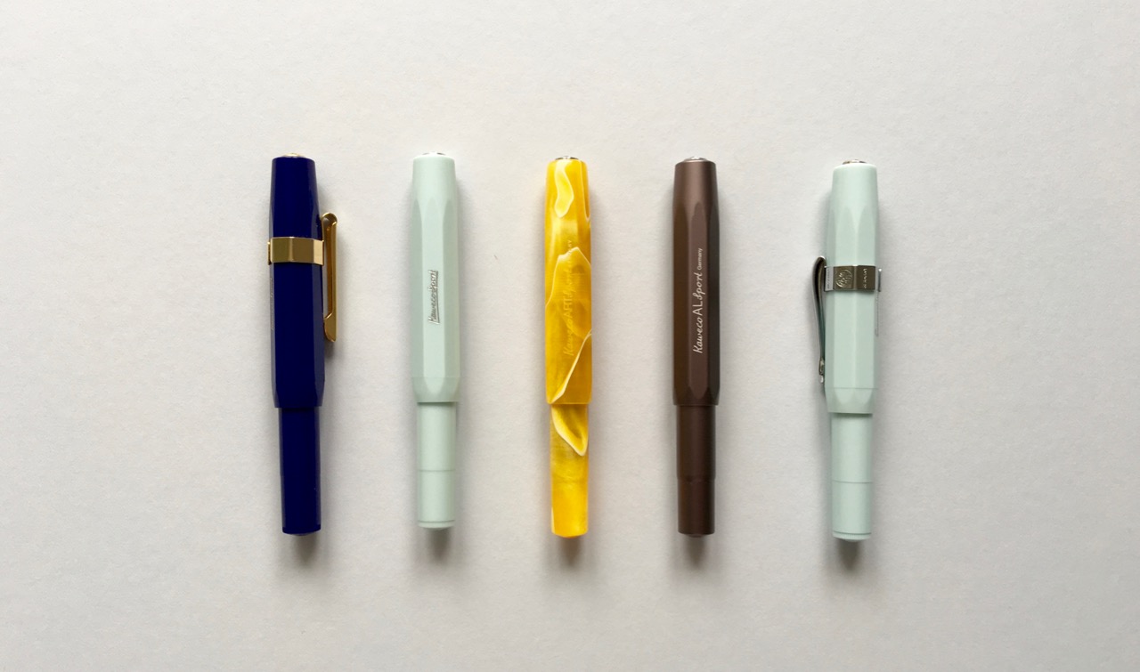 Blue Classic Sport, Mint Skyline Sport, ART Sport, Grey AL Sport, Mint Skyline Sport fountain pens
