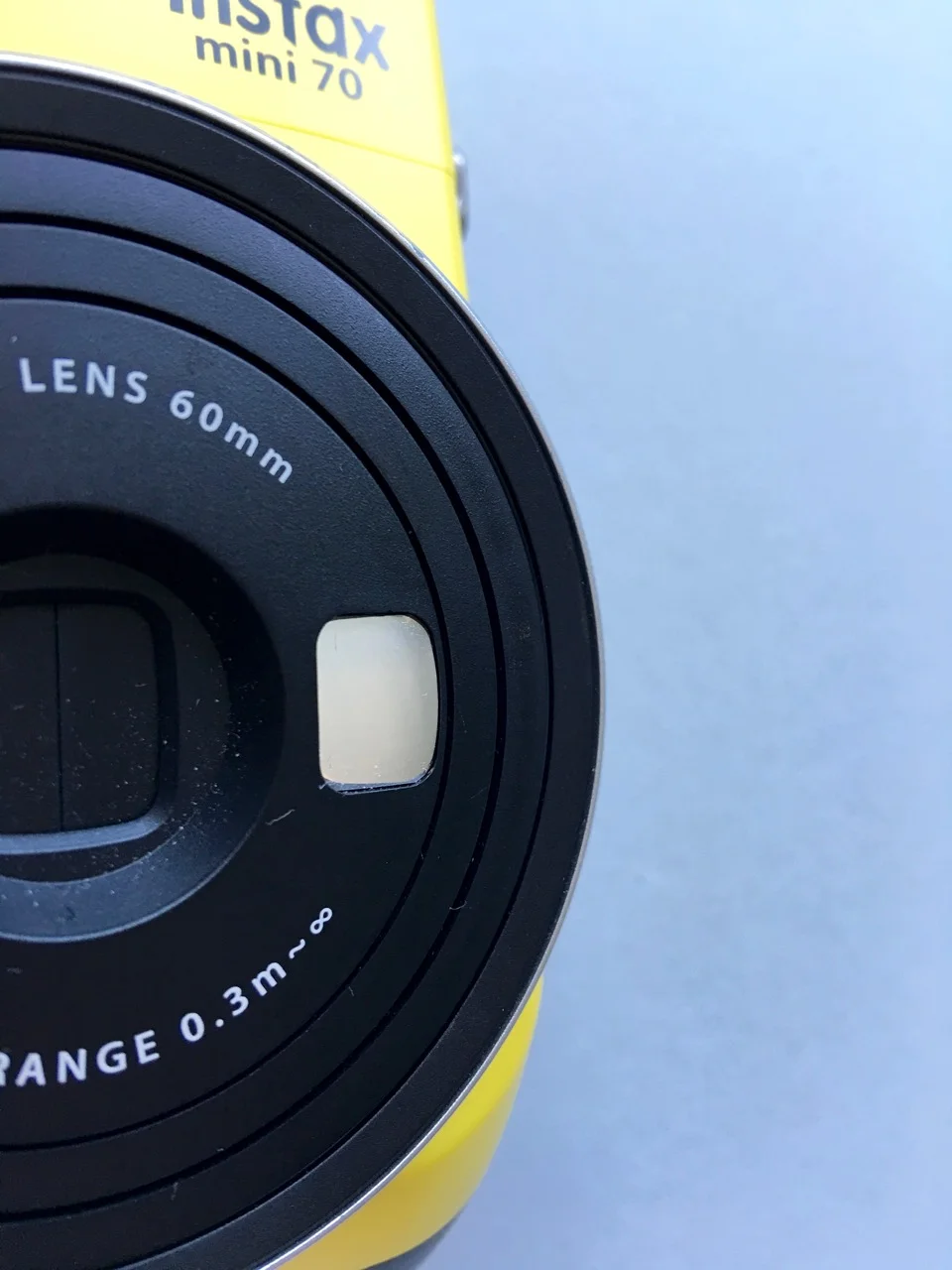 Selfie mirror on the front of the camera