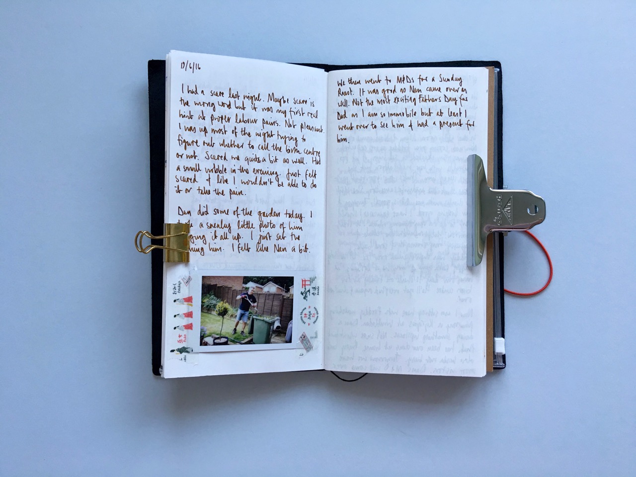 An example journal page