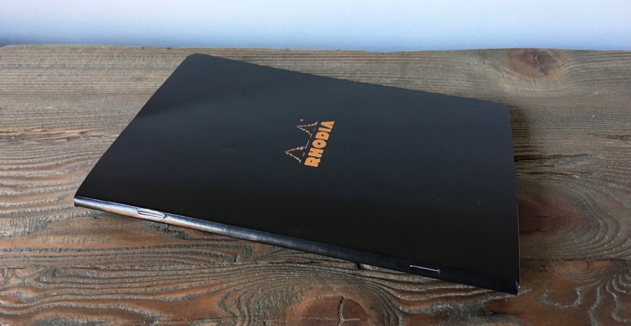 Rhodia staple bound A5 notebook in black