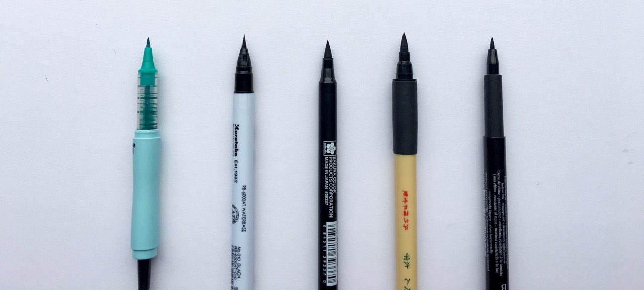 All the brush pens