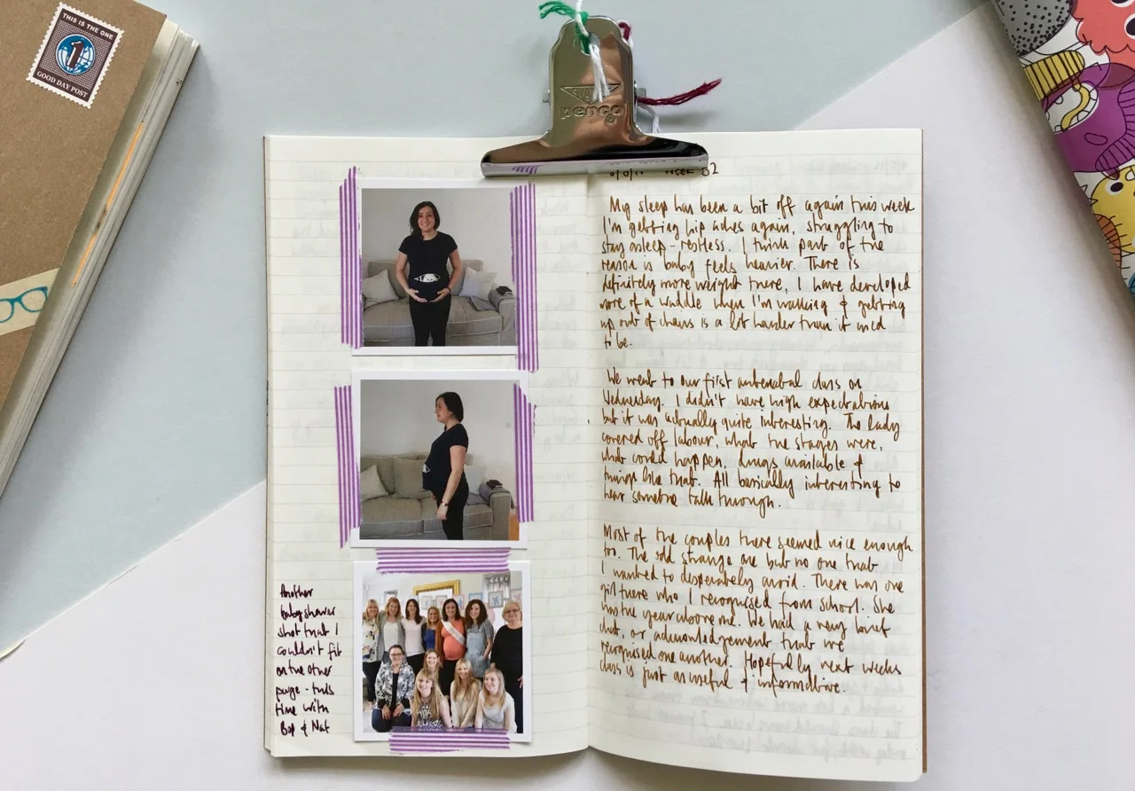 Including photographs helped to document how I was changing