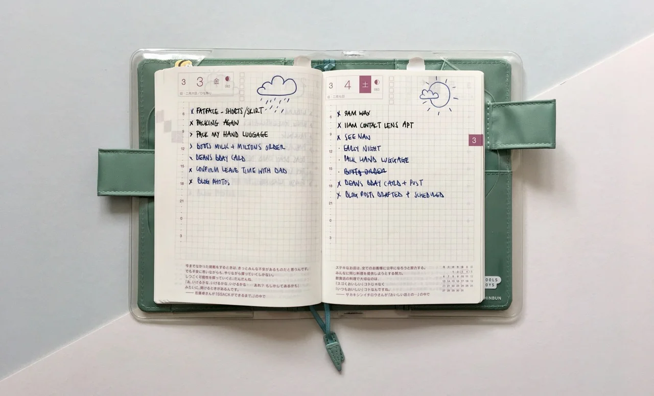 My A6 Hobonichi Techo bullet journal