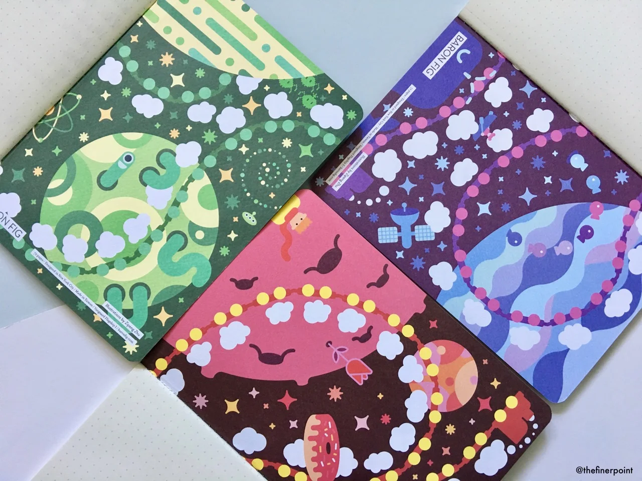 Playful, fun and colourful designs. 