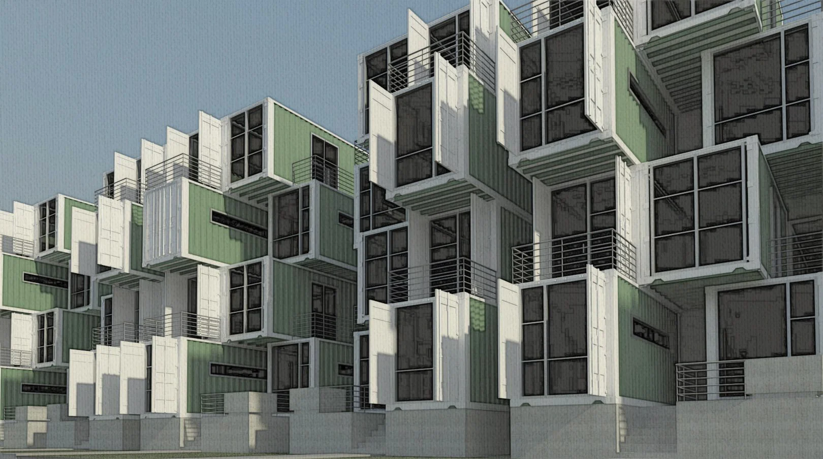 Multi Unit Container Housing