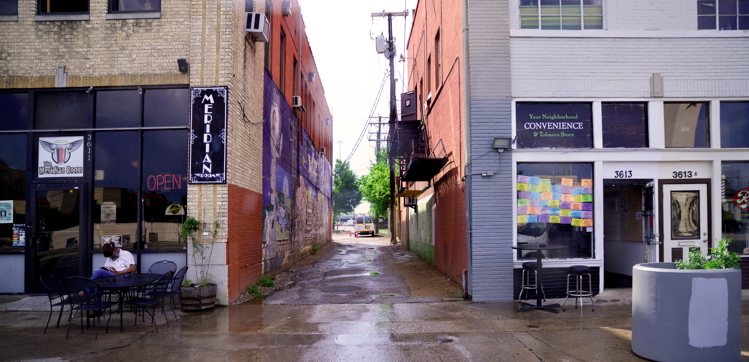 View down an alley along Parry Ave. All photographs by Charlie Pruitt.