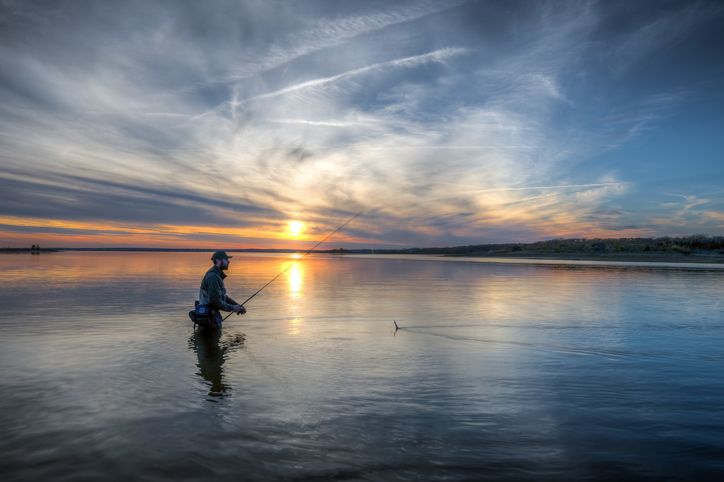 Sunset Fishing, Hamptons, New York