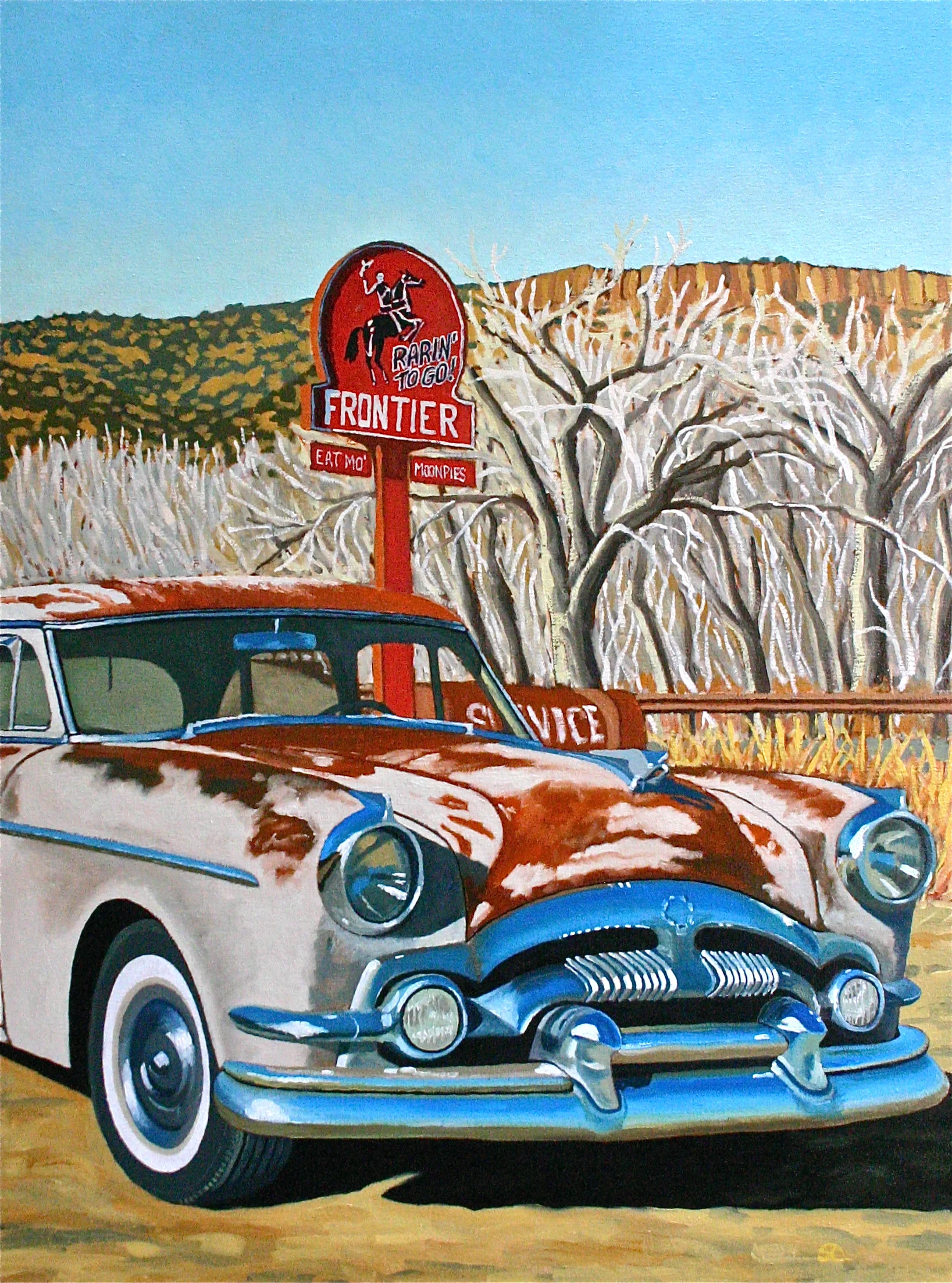 "Moon-Pie Mobile" oil on canvas 30 x 40