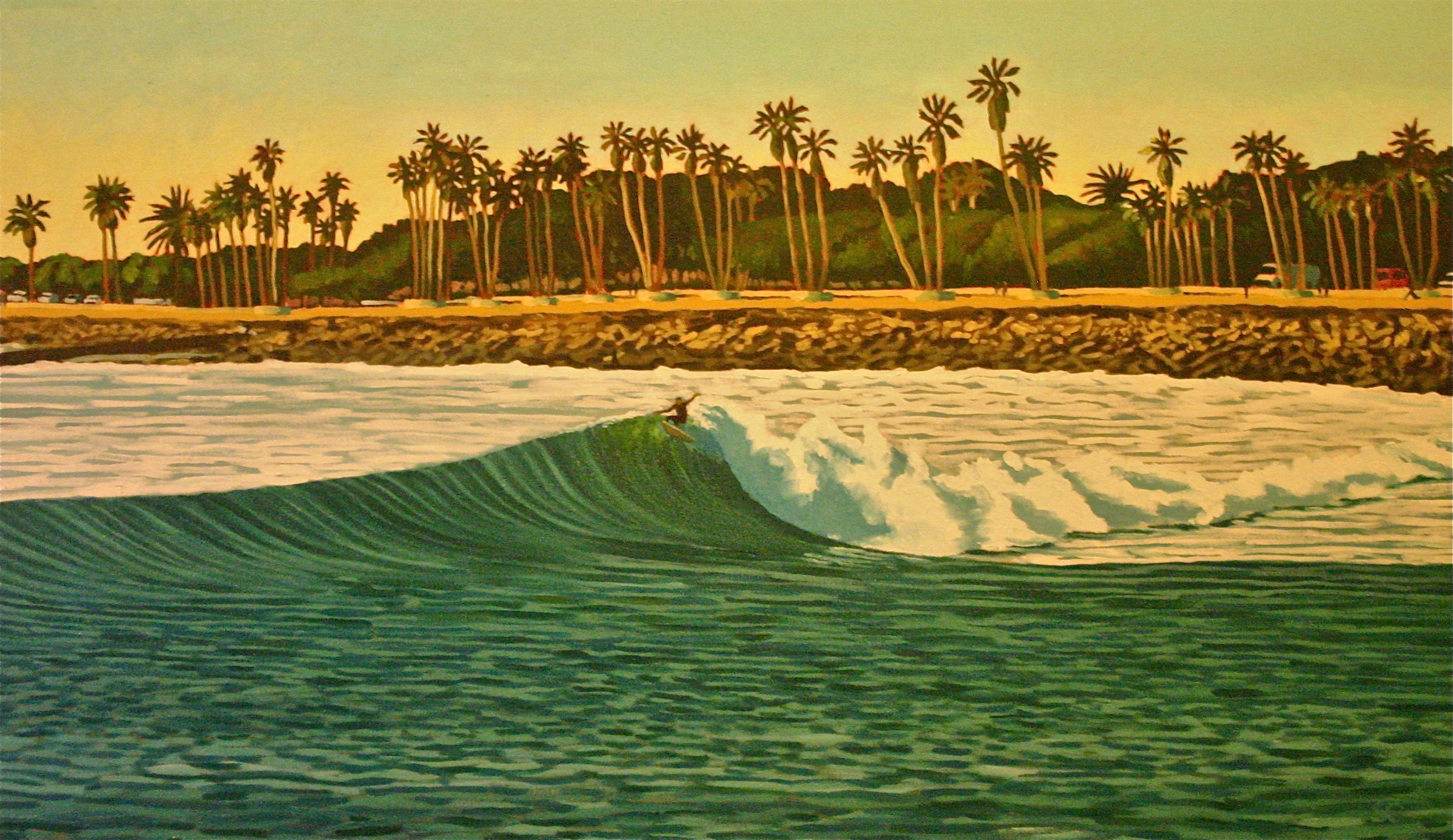 "The Point" oil on canvas 28 x 48