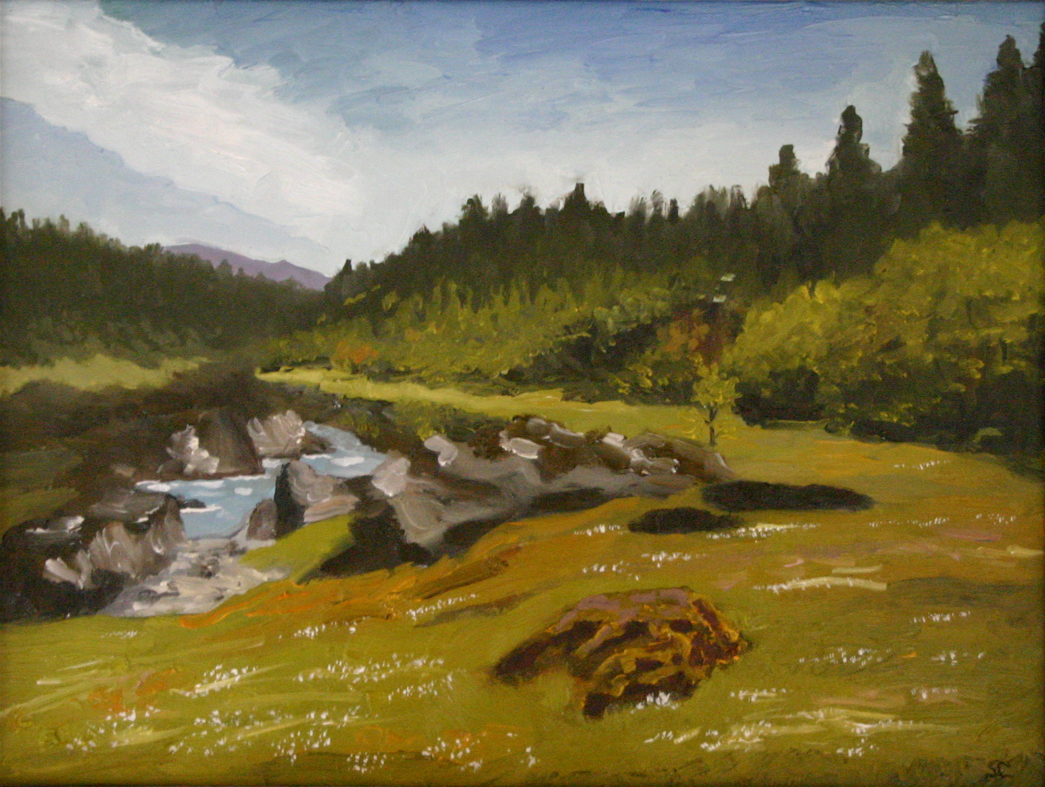 "Eel River" oil on panel 16 x 20 sold