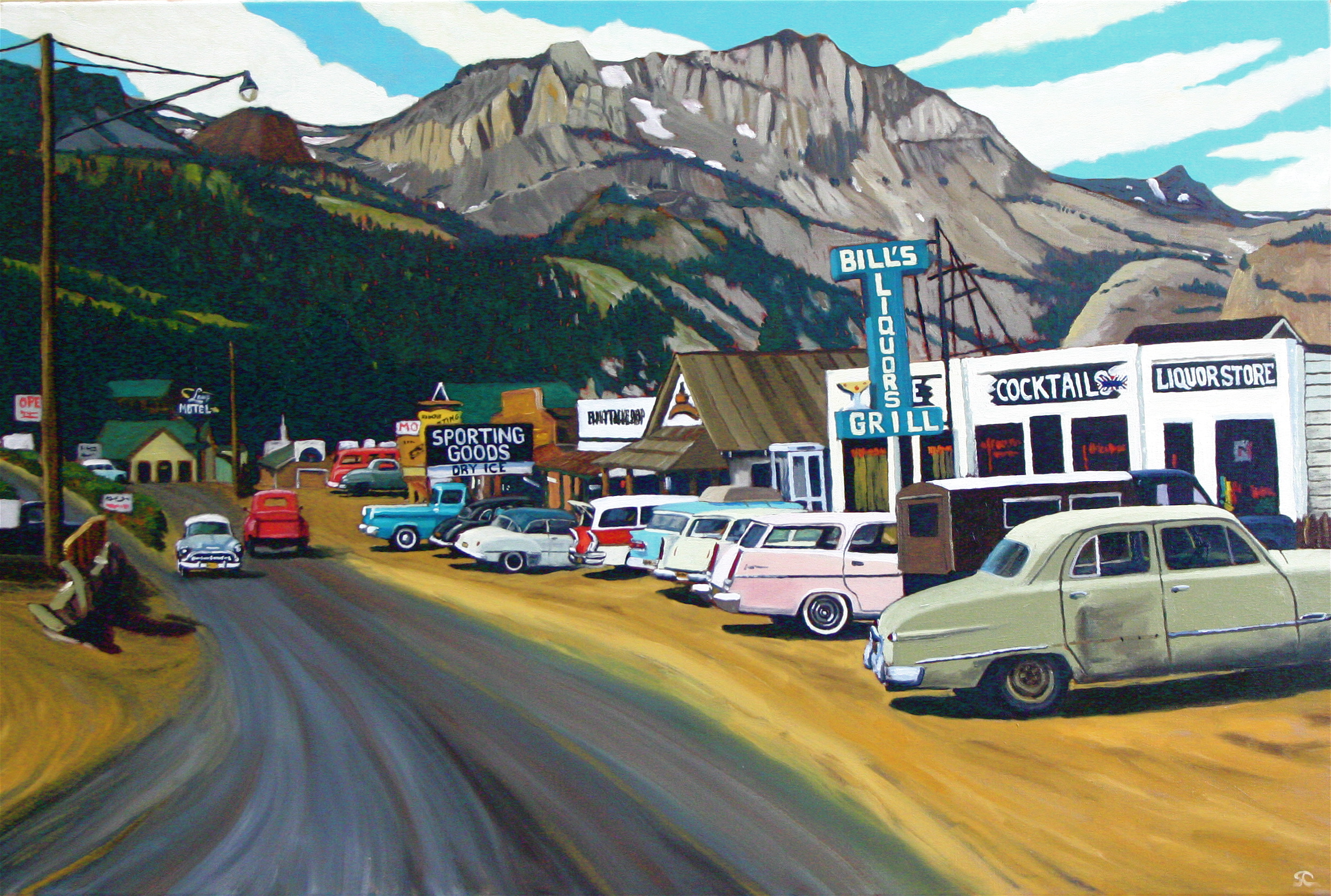 "June Lake, 1958" oil on canvas 24 x 36 sold