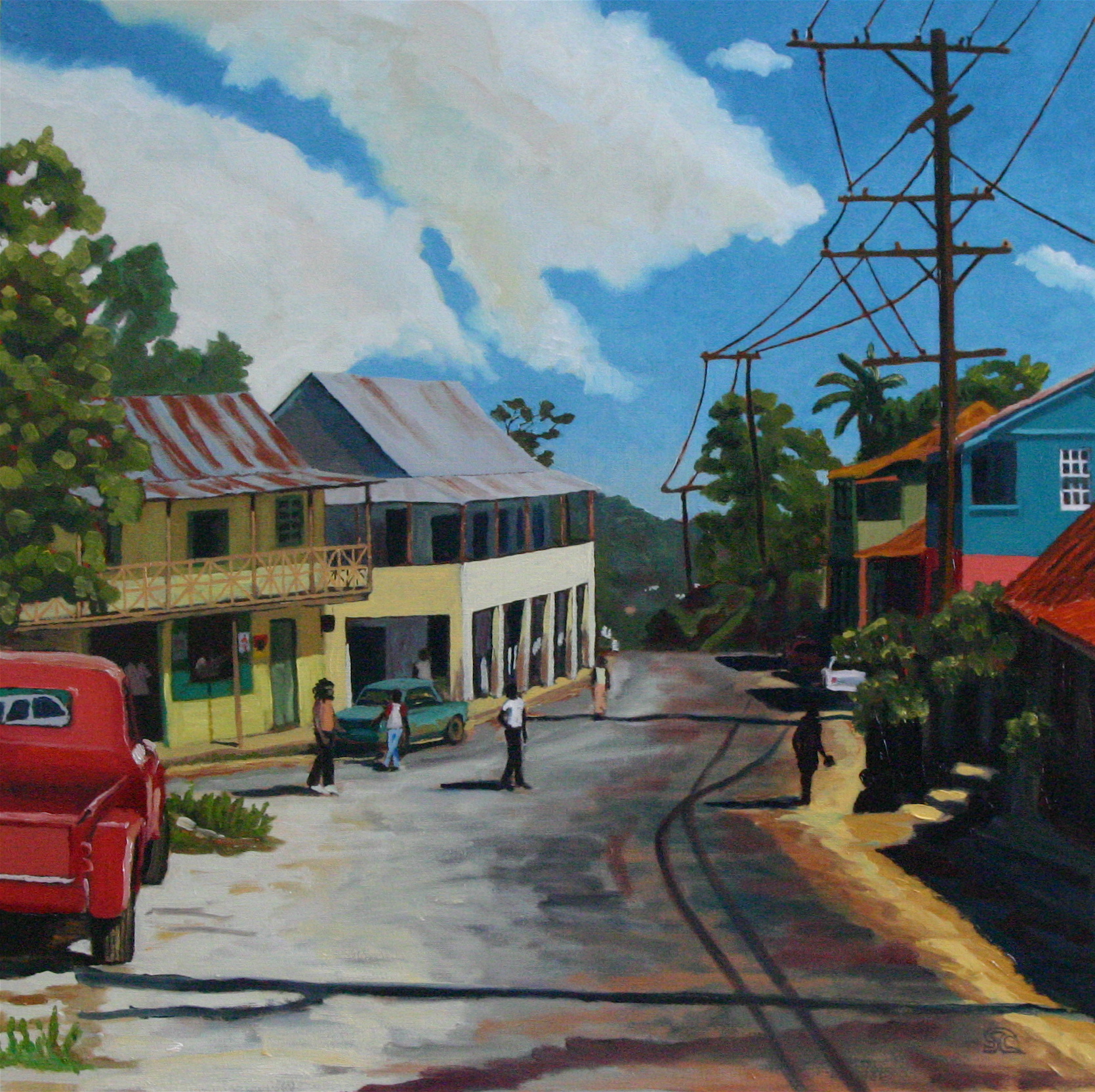 "Walderston, Jamaica" oil on canvas 24 x 24 collection of the artist