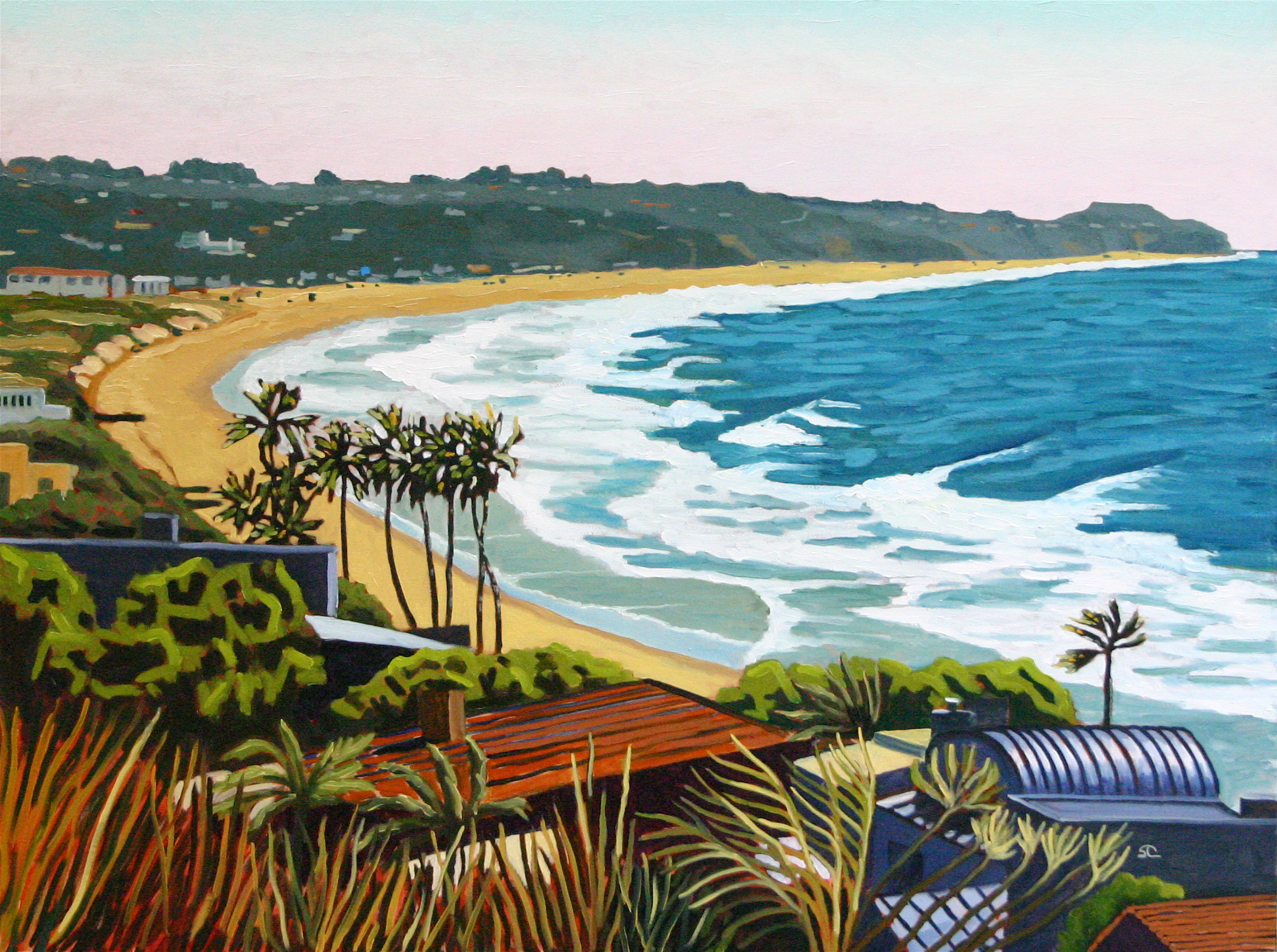 "Windy Zuma Day" oil on canvas 30 x 40