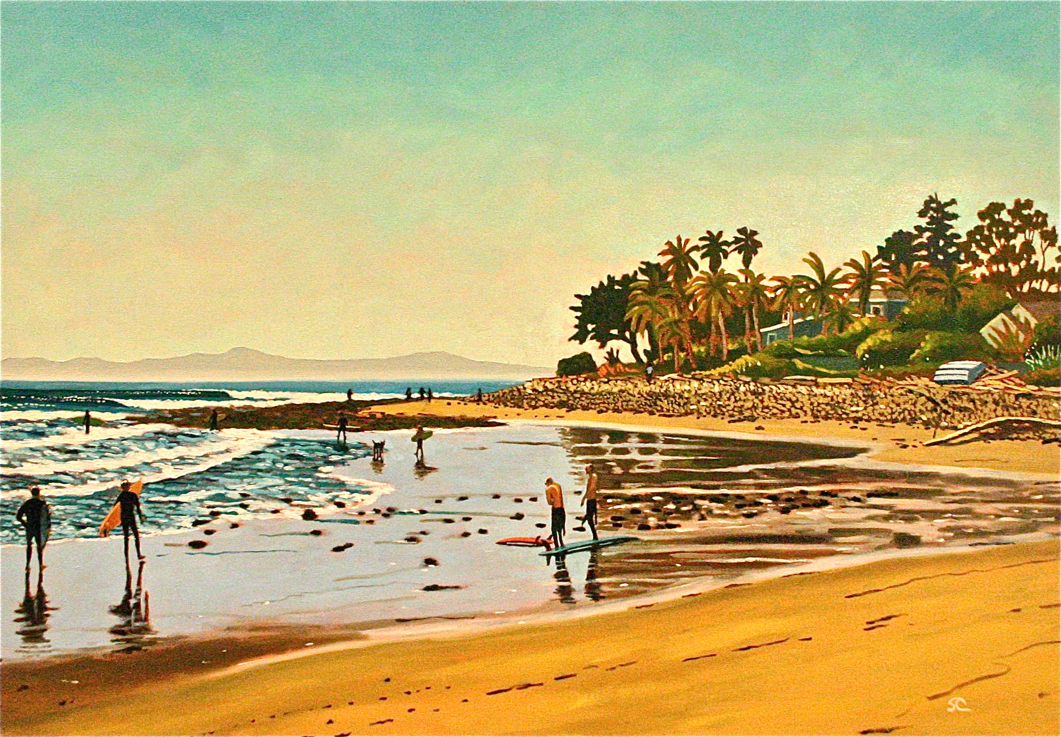 "Rincon Reflections" oil on canvas 28 x 40 sold