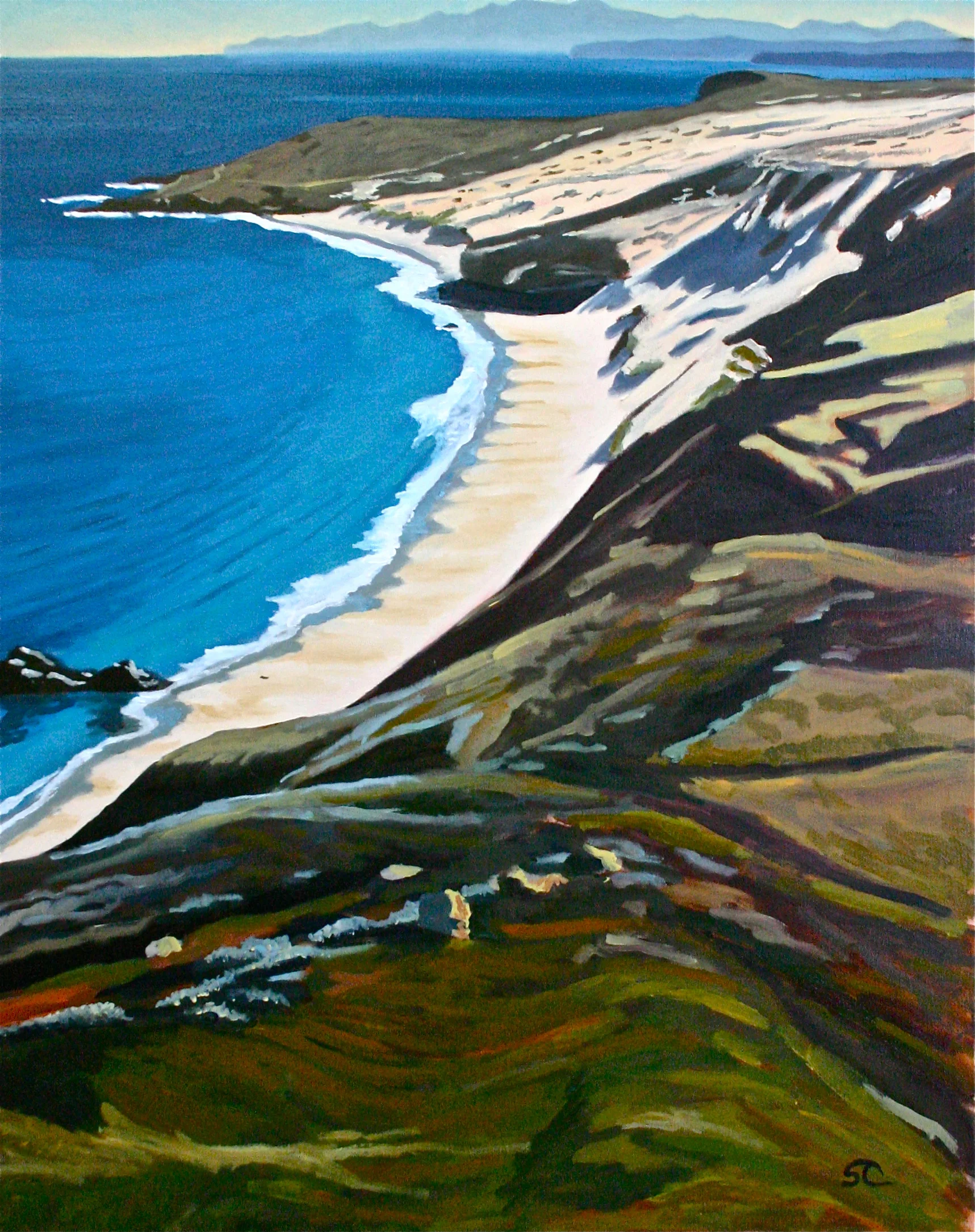 "Cuyler Harbor, San Miguel Island" oil on canvas 24 x 30