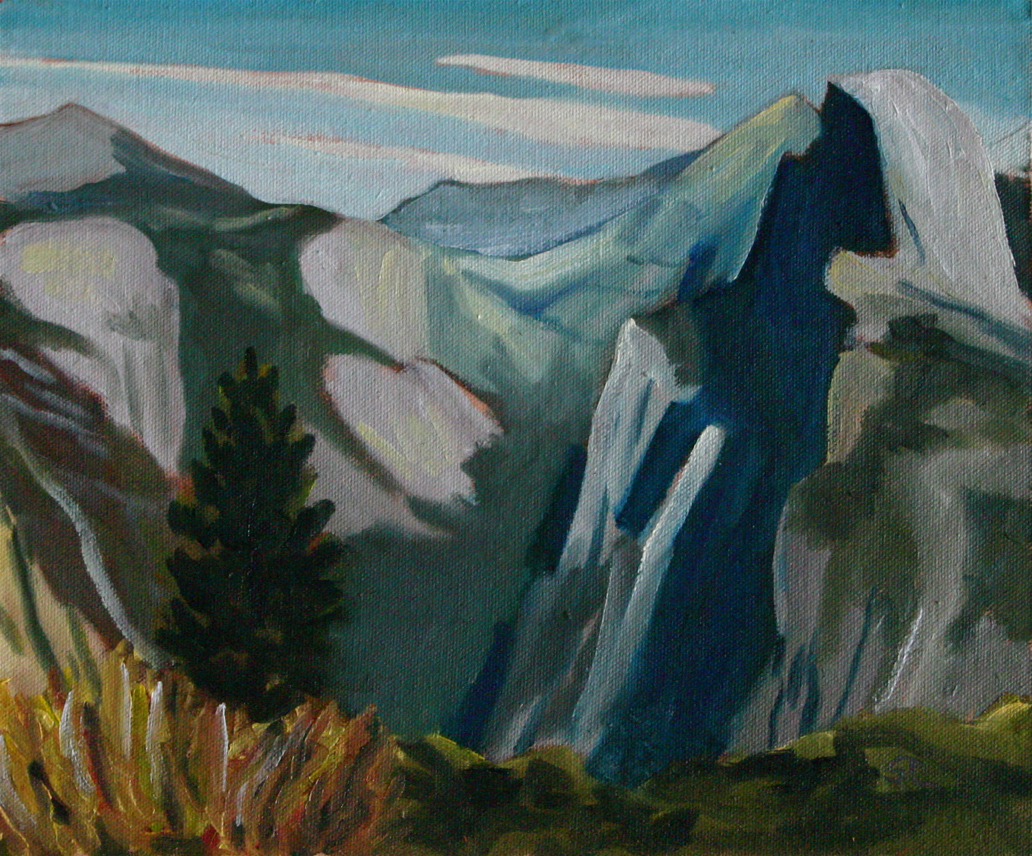 "Half Dome from Glacier Point" oil on canvas 8 x 10