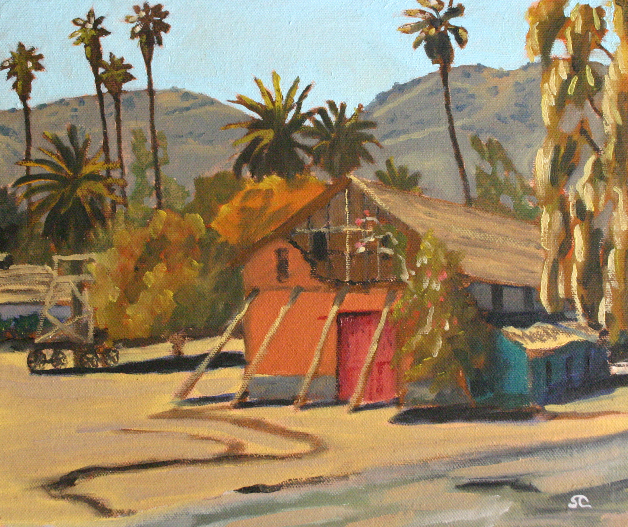 "Rancho Camulos" oil on panel 10 x 12