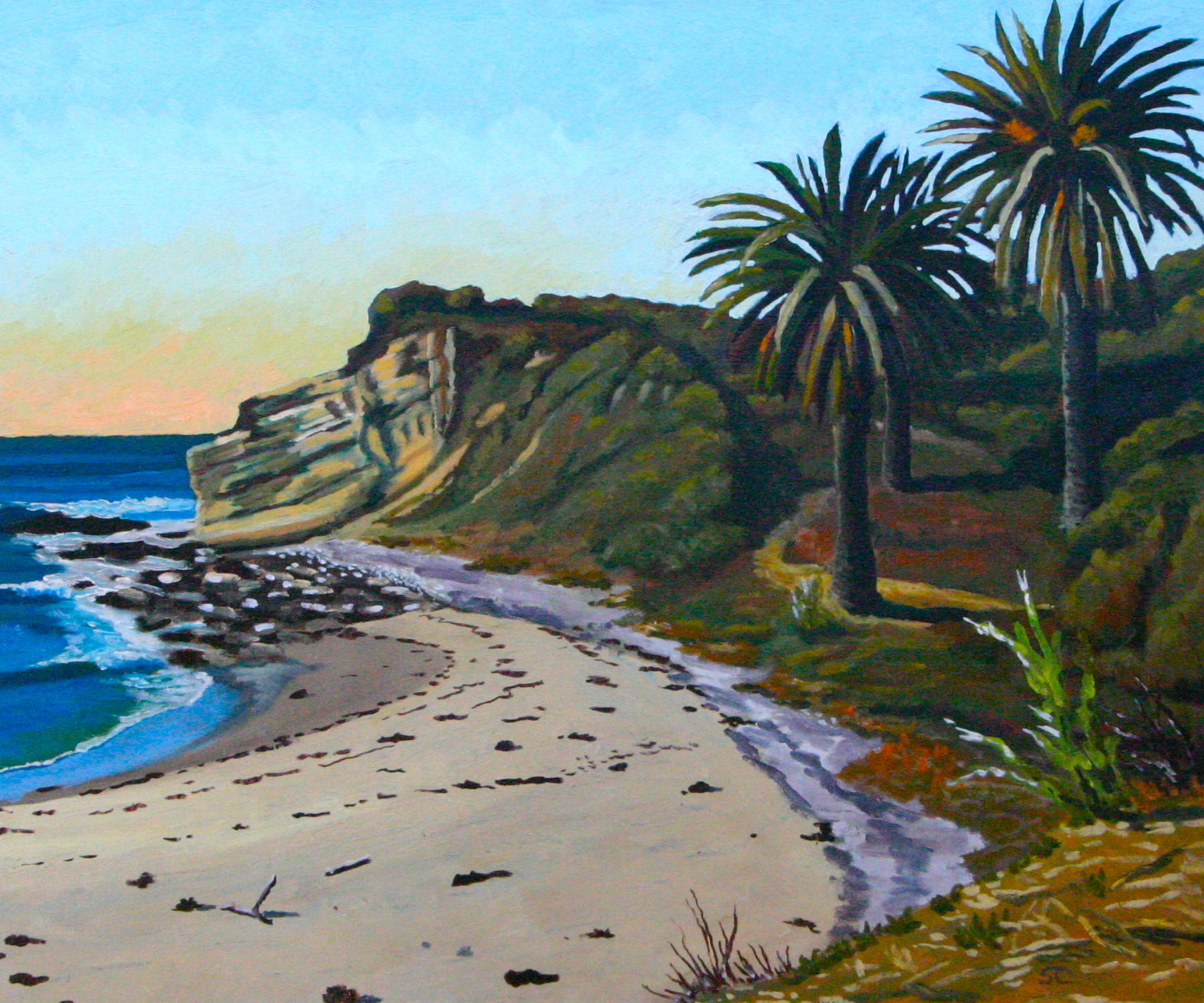"Refugio Point" oil on canvas 20 x 24