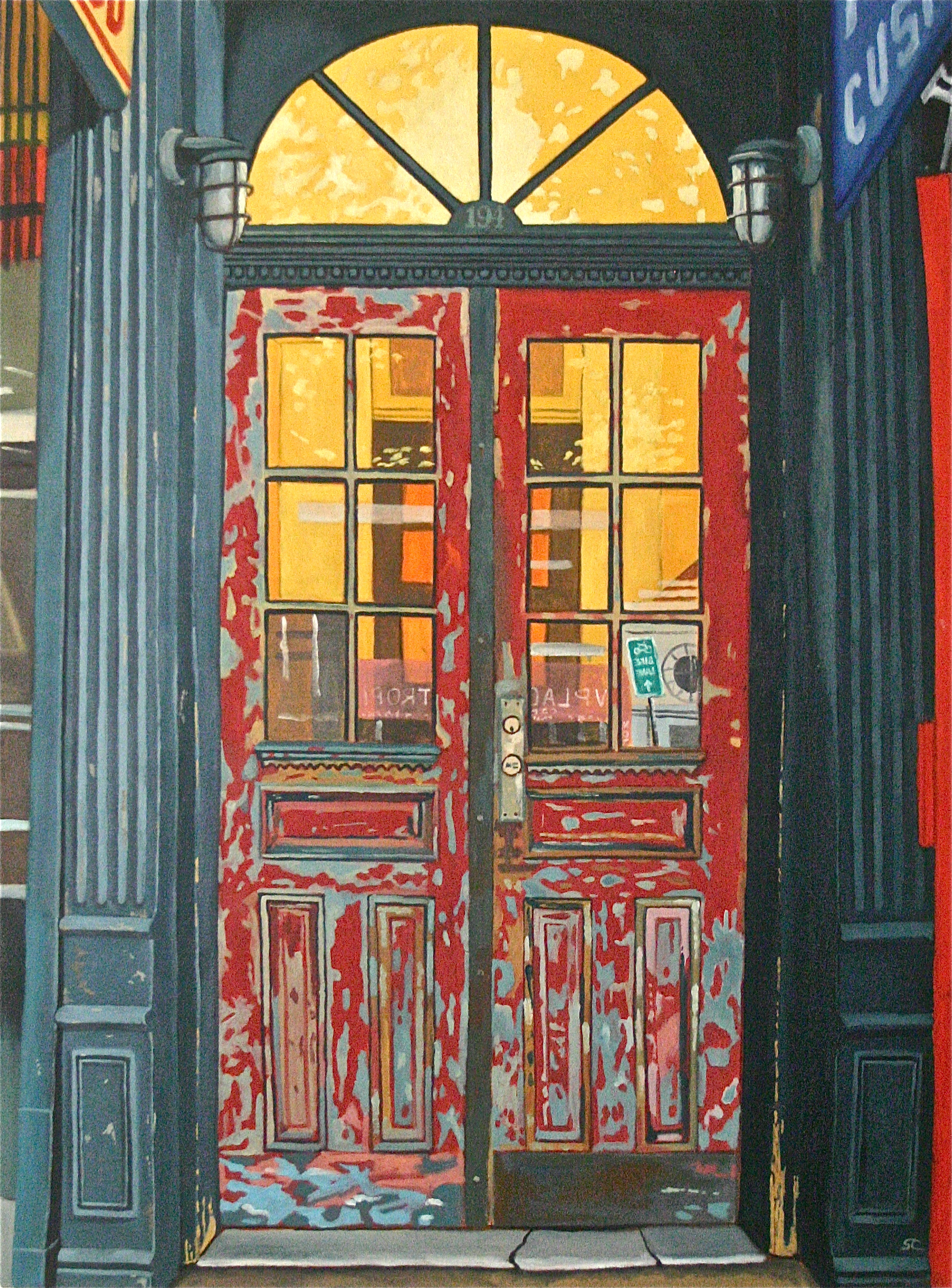 "194 Bleecker Street, Greenwhich Village, NYC" oil on canvas 36 x 48  SOLD