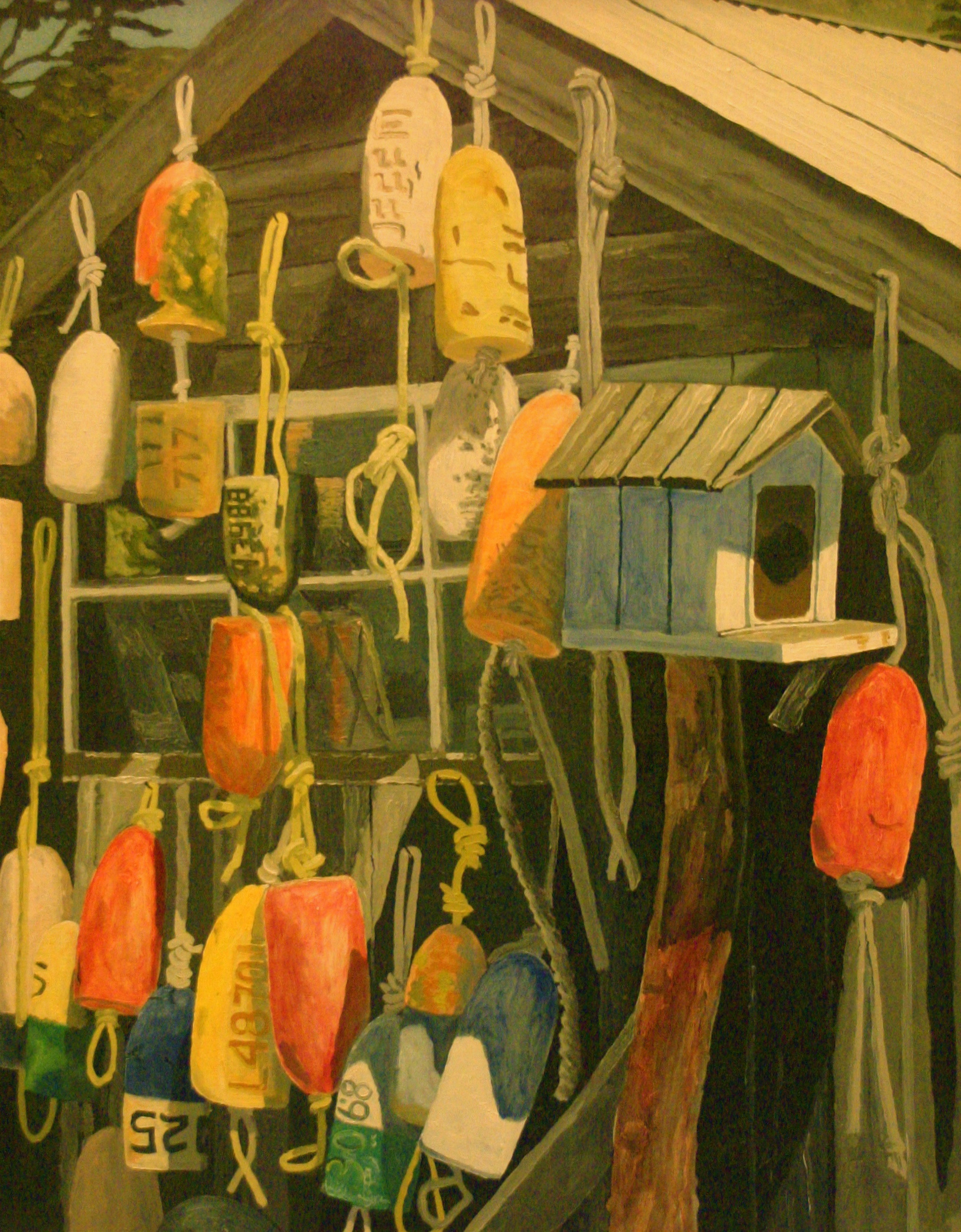 "Buoys in the Hood" oil on canvas 24 x 30