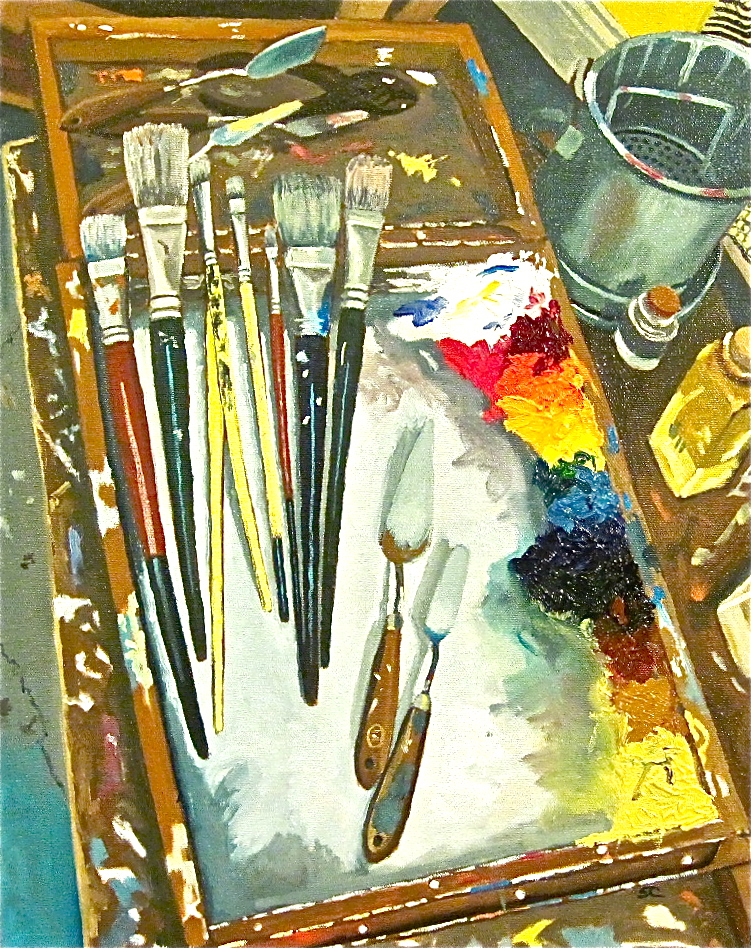 "Tools of the Trade" oil on canvas 16 x 20