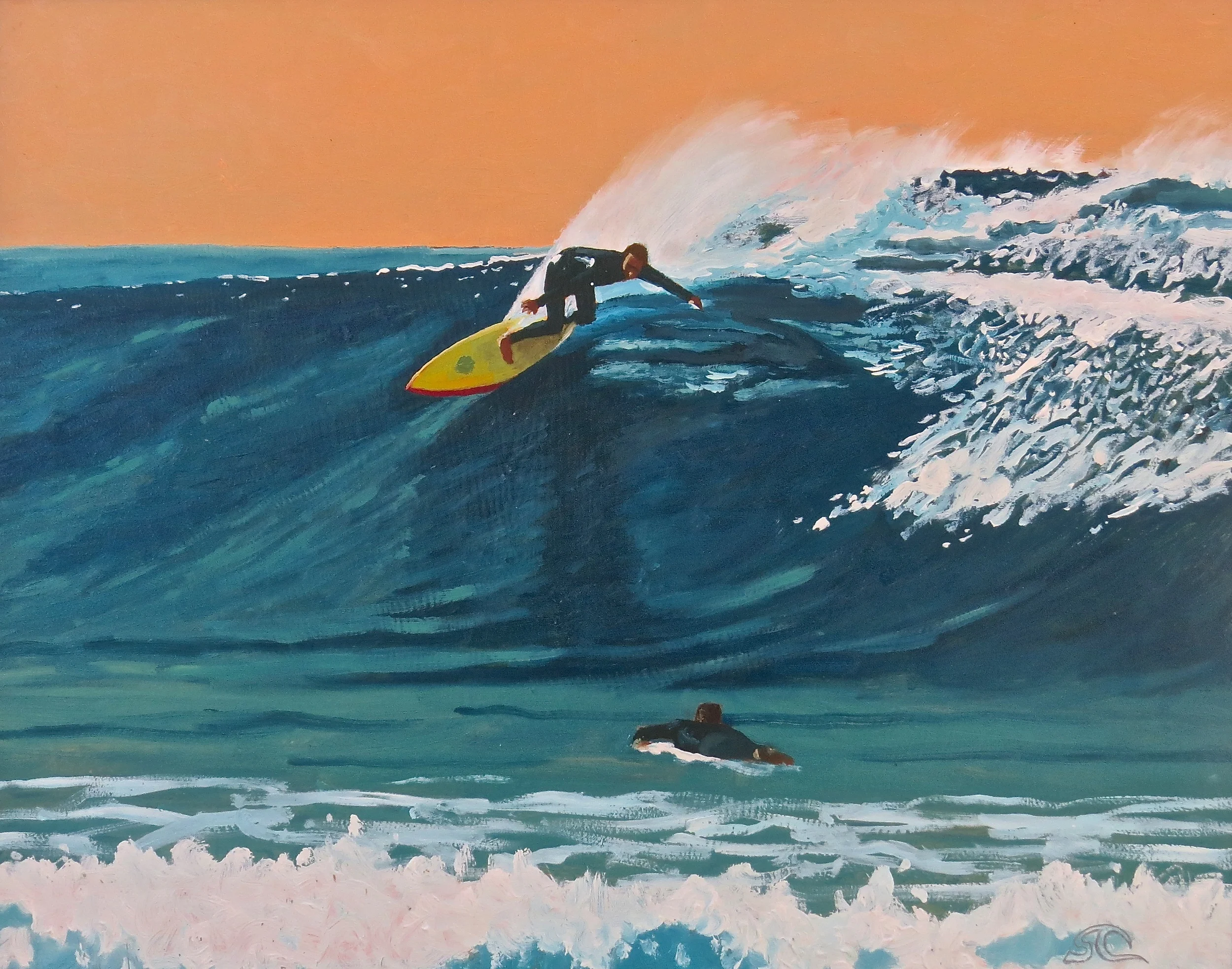 "Mister Bill, Carving" oil on panel 16 x 20, commissioned piece