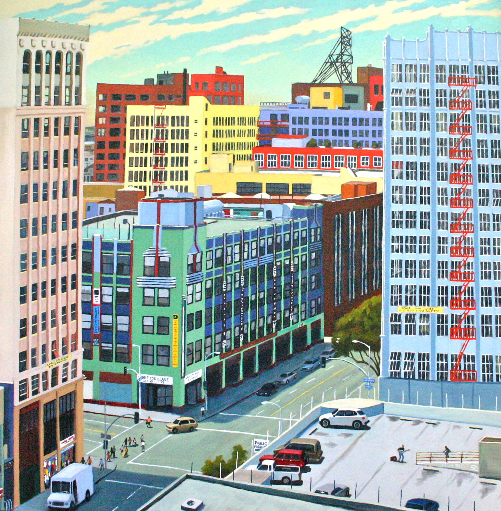 Land of the Lofts   oil on canvas 40 x 40