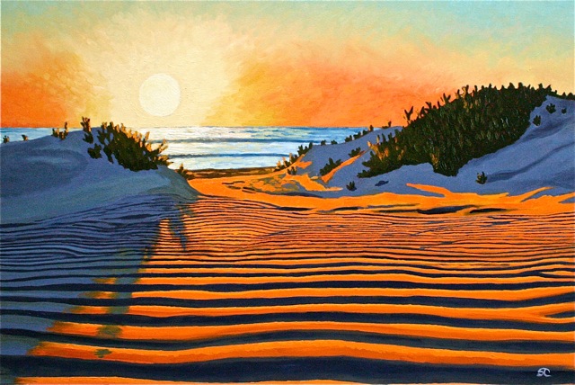 Sunset Dunes  oil on canvas 24 x 36 SOLD