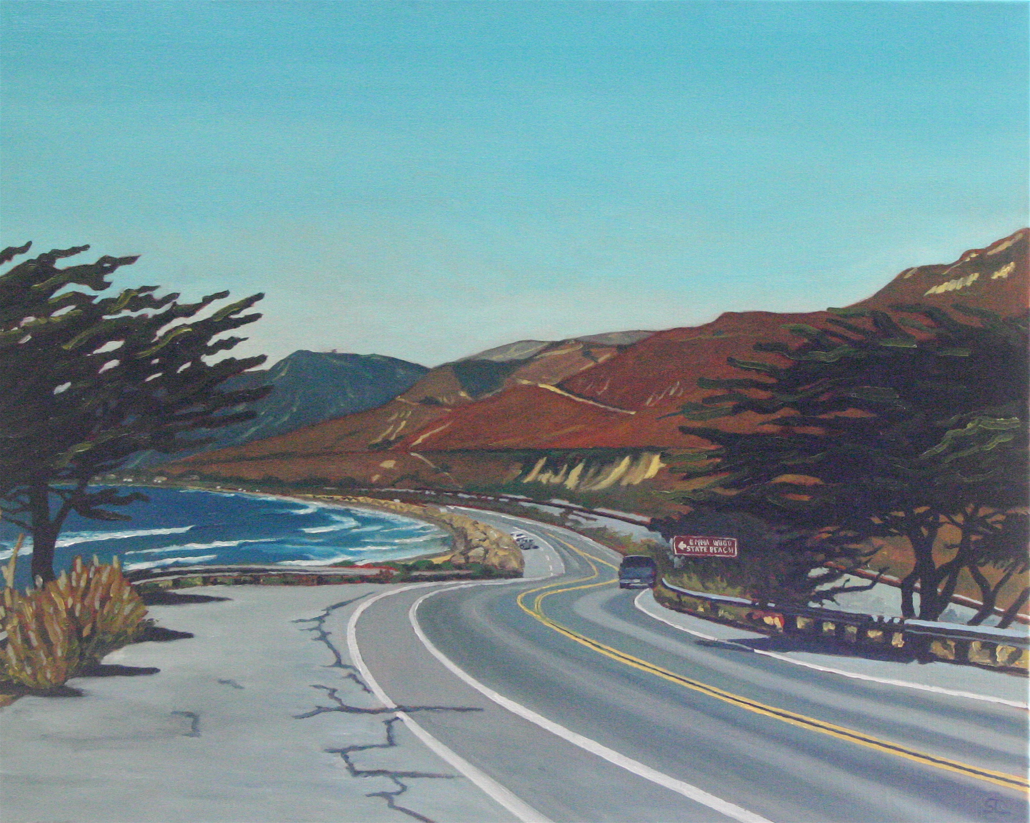 "Emma Wood State Beach" oil on canvas 24 x 30  sold