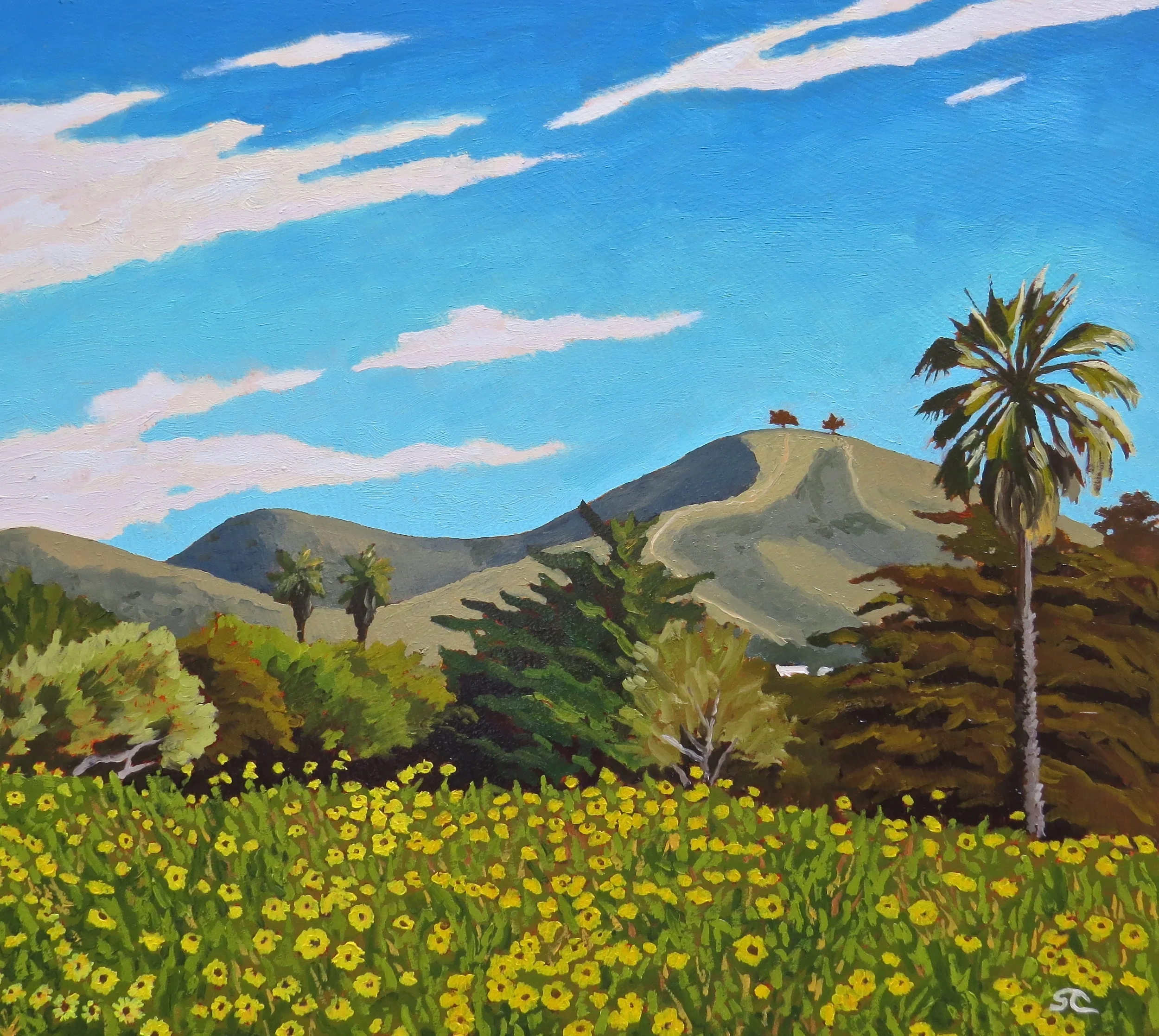 "San Buenaventura, Early Spring" oil on masonite 18 x 20
