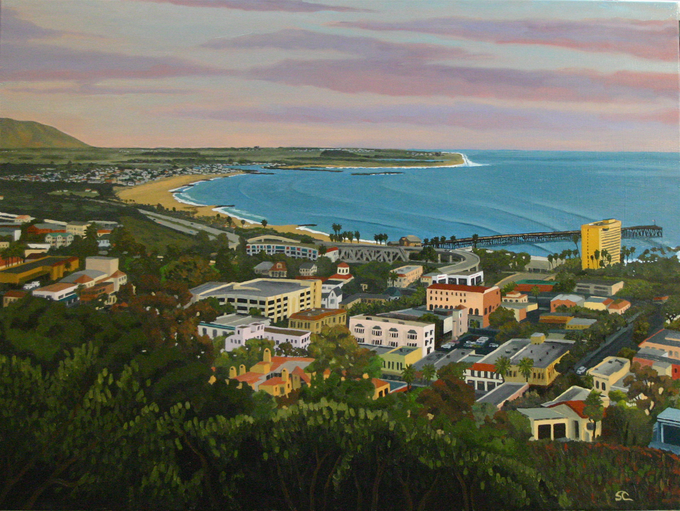 "Ventura Evening" oil on canvas 30 x 40  Spurgeon family collection
