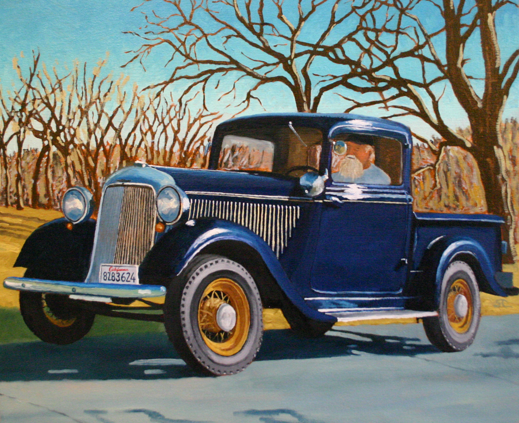 "Bud's Cool Ride" oil on canvas 20 x 24   Cooper collection