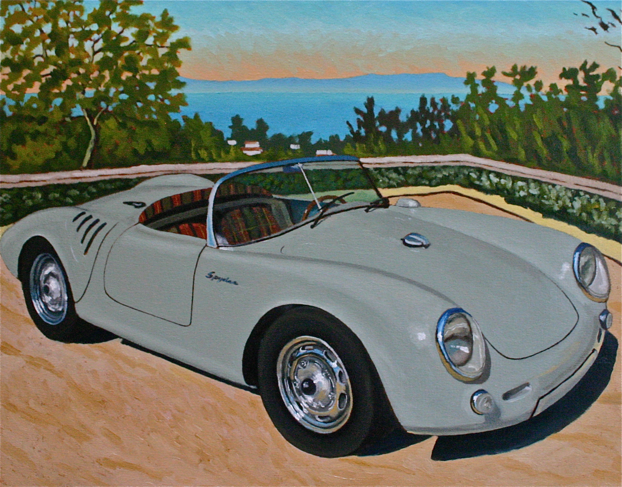 "Spyder by the Sea" oil on canvas 24 x 36  Epstein Collection