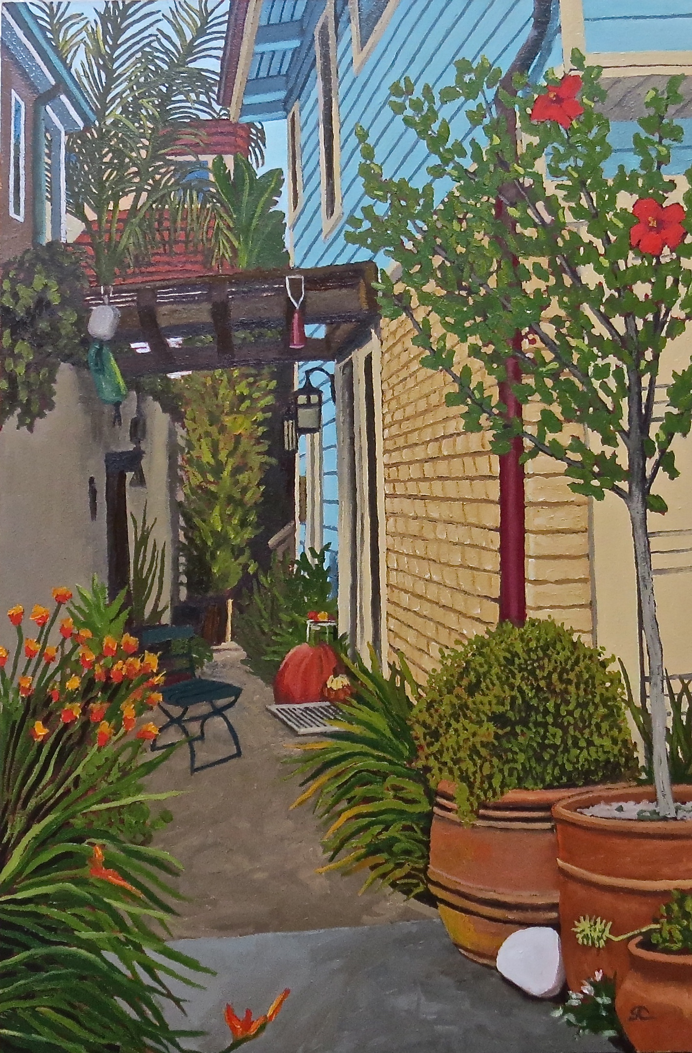 "The Entryway" oil on masonite 20 x 30  Beckwith family collection