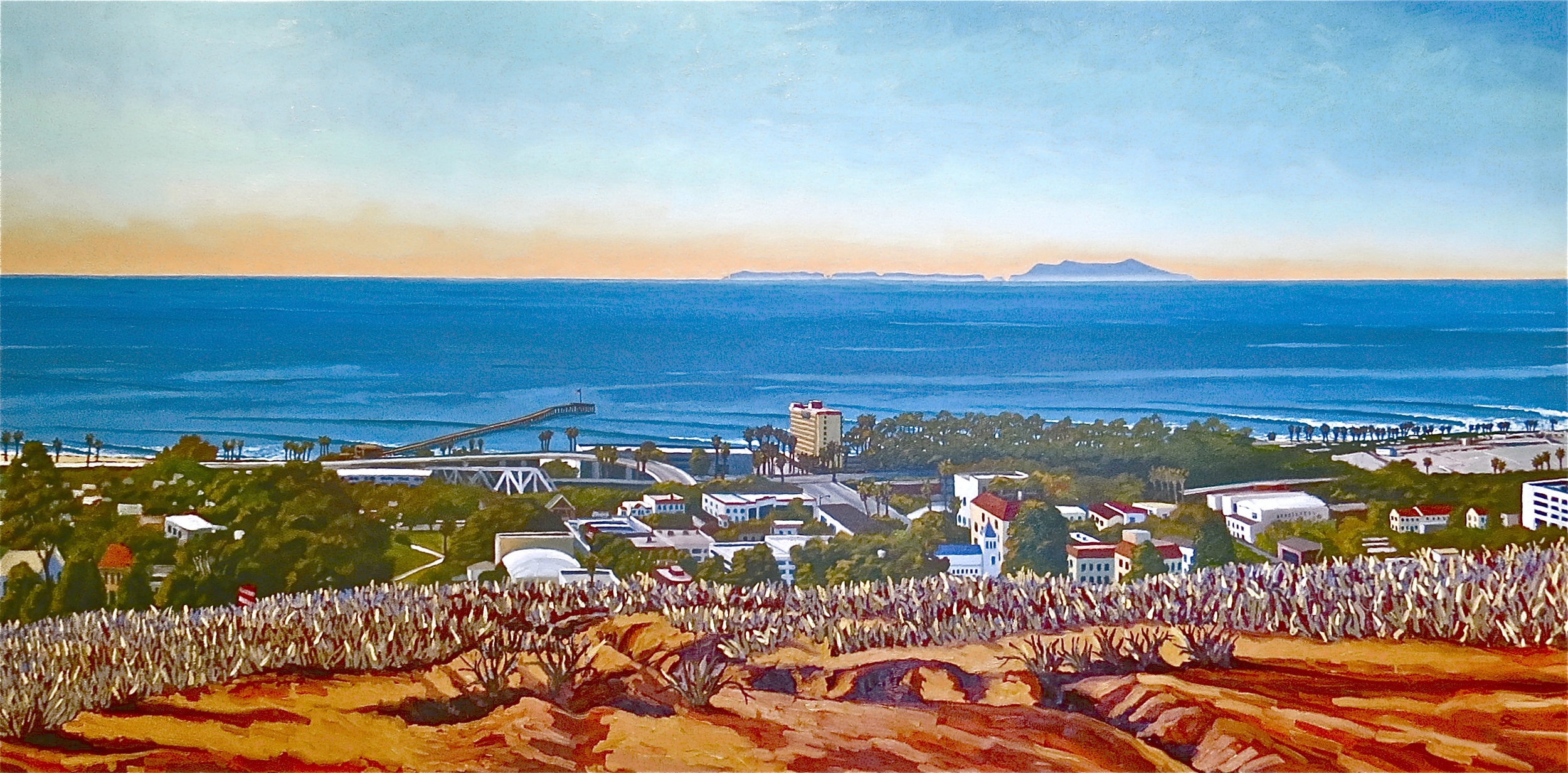 "Ventura Fall Morning" oil on canvas 48 x 96  Strople family collection