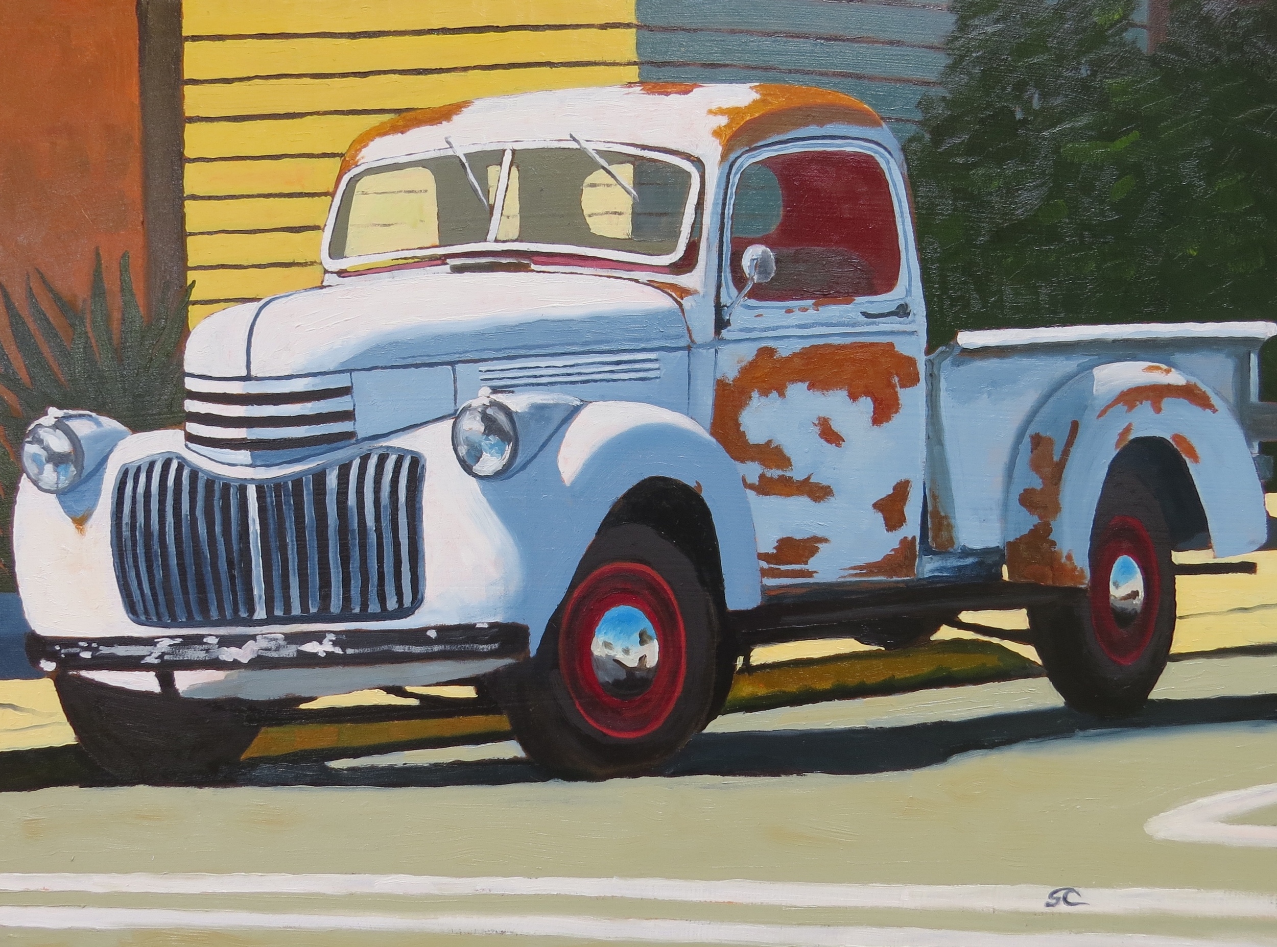 "41 on a Side Street" oil on birch panel 18 x 24
