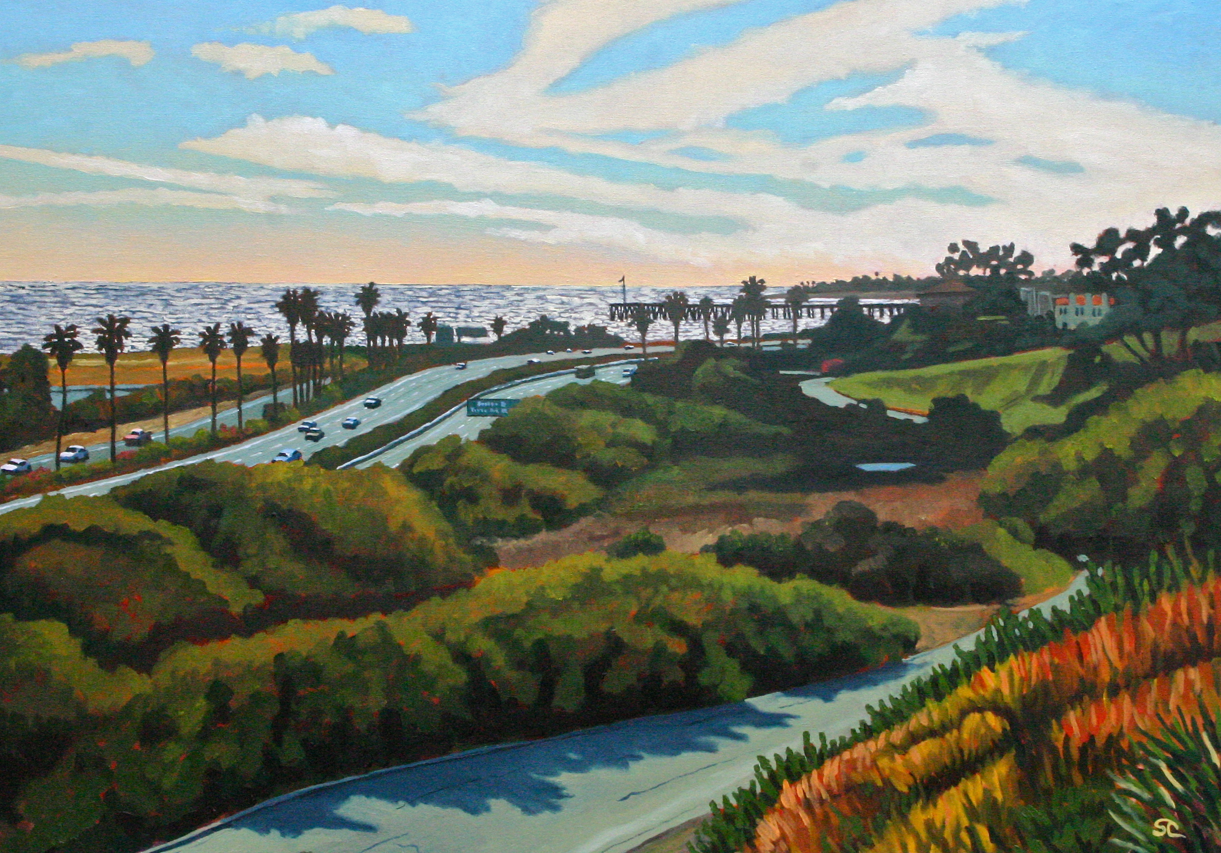 Vista Del Mar Wedding Day oil on canvas 28 x 40