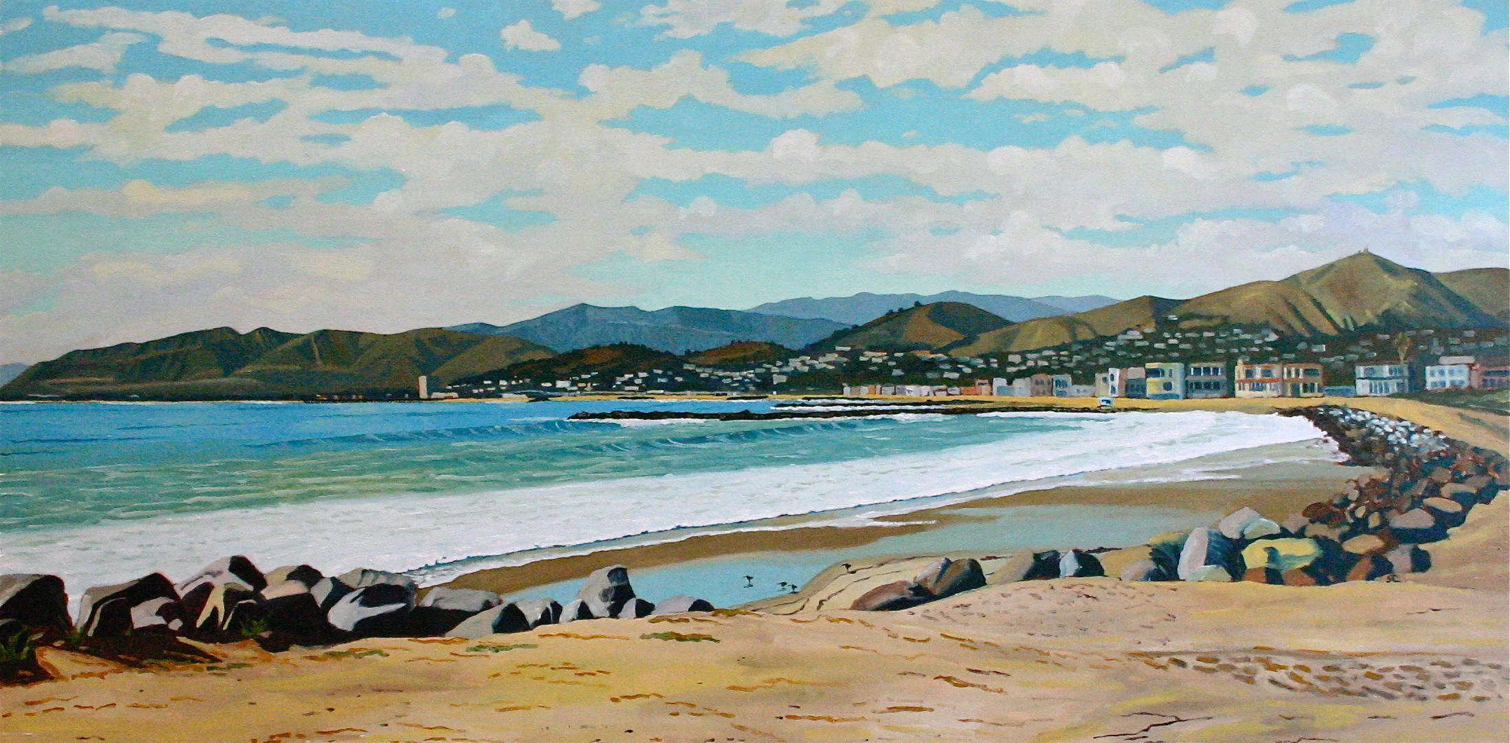 Pierpont Bay oil on canvas 30 x 60