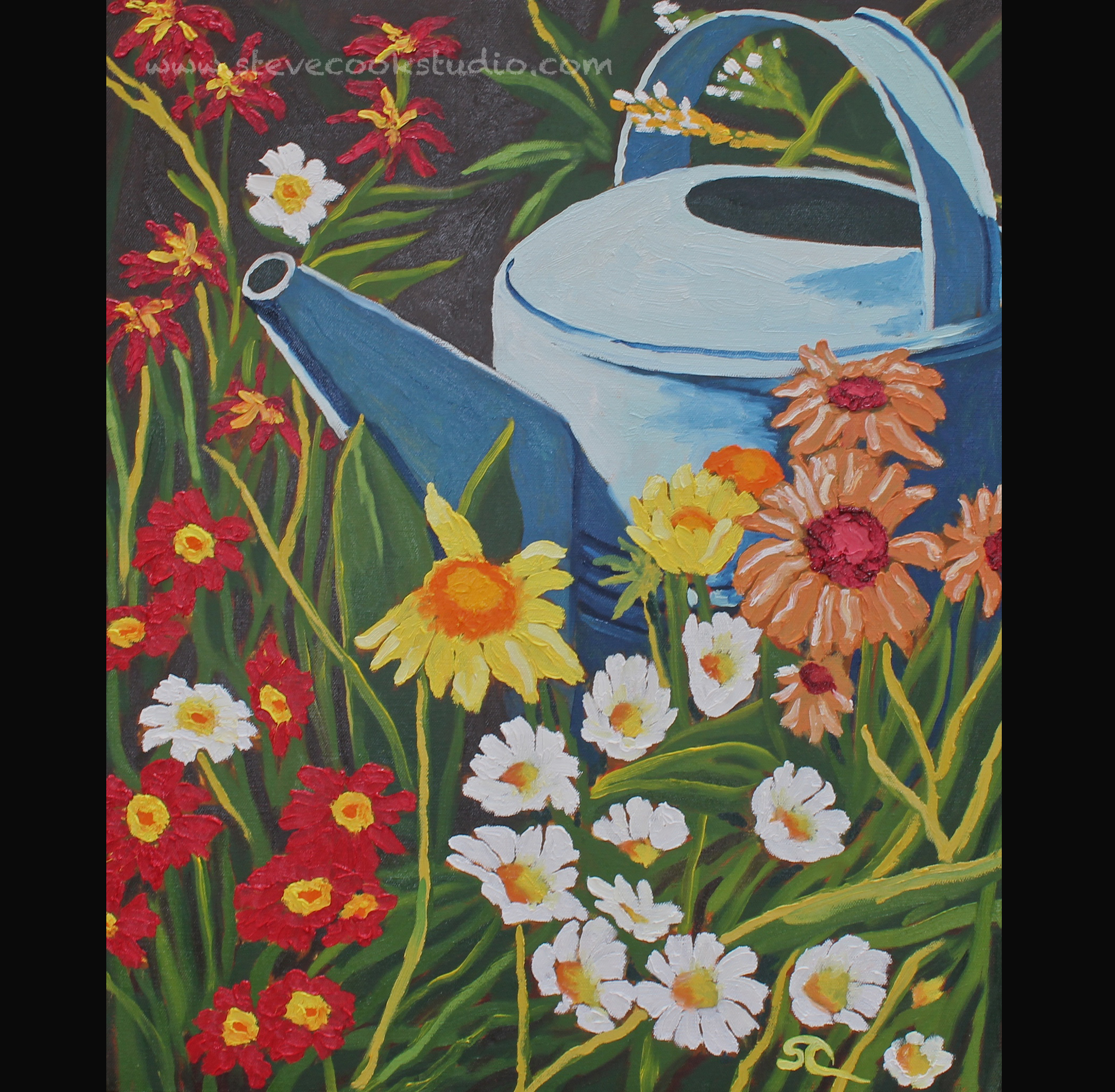 "Archie's Watering Can"  oil on canvas 20x24