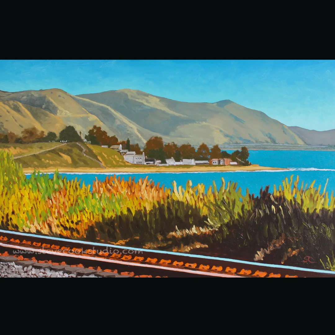 "Rincon from Carpinteria Bluffs" oil on canvas 24 x 30