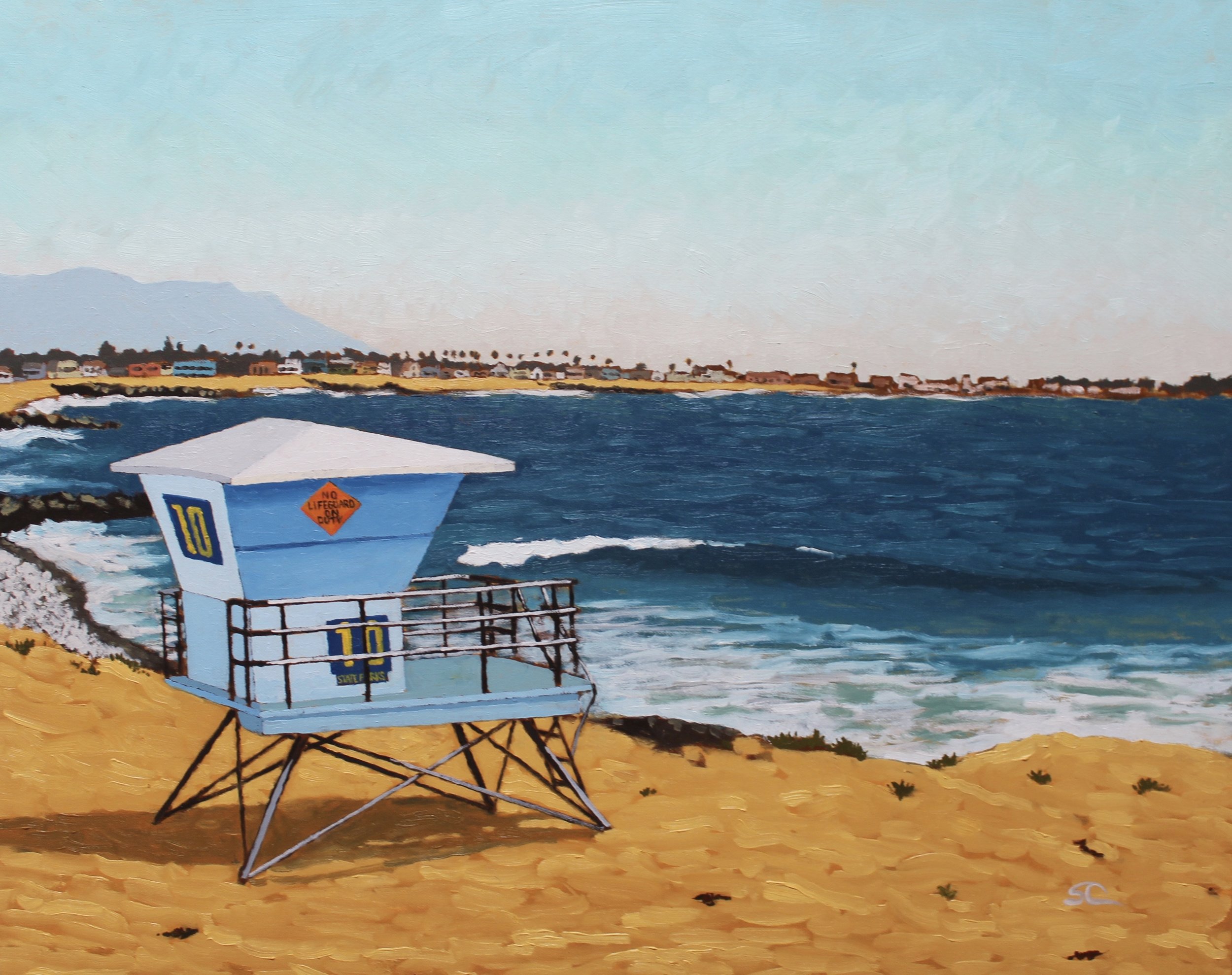 "No Lifeguard on Duty" oil on canvas 24x30