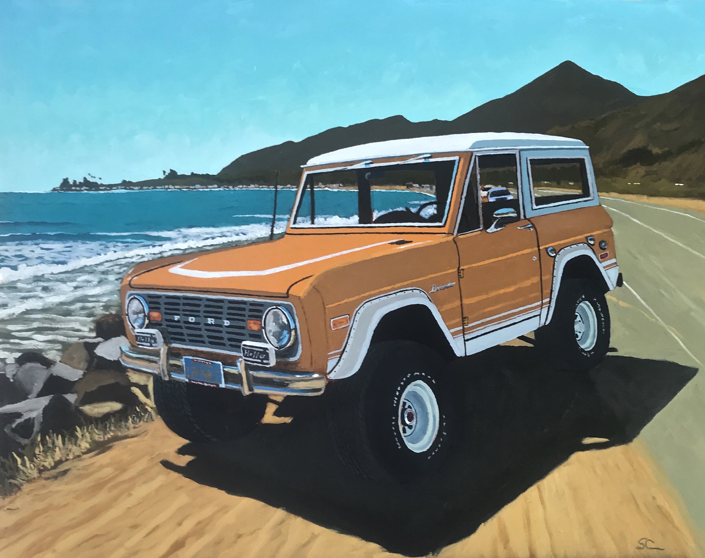 "Sam's Bronco" oil on canvas 24x30